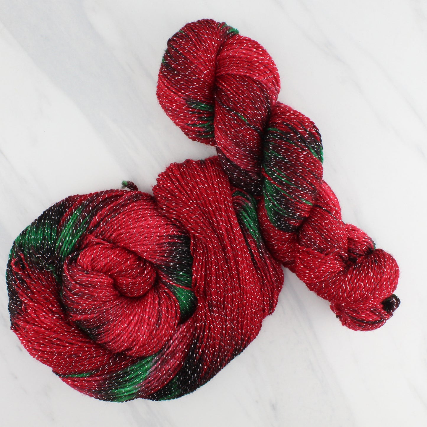 POINSETTIA Hand Dyed on Twinkle Fingering - Ikat Yarn