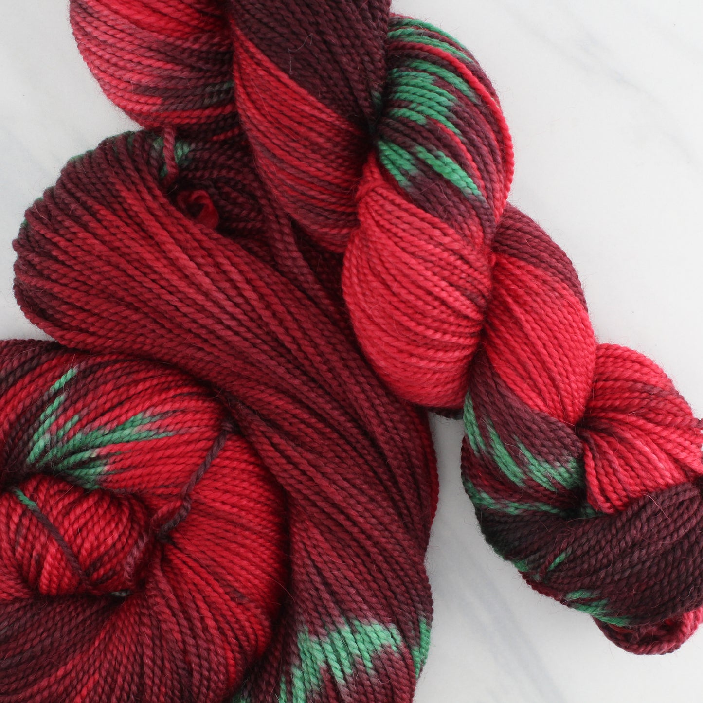 POINSETTIA Hand Dyed on Buttery Soft DK - Ikat Yarn