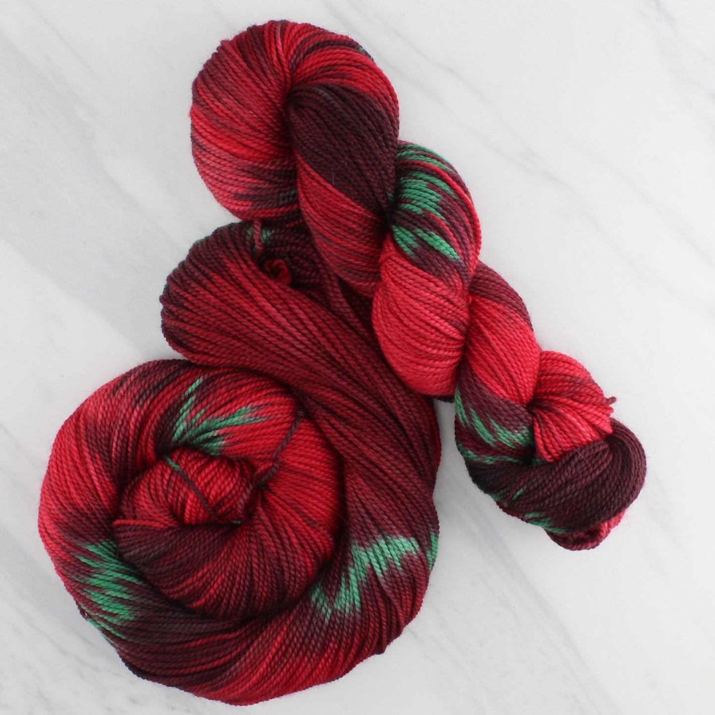 POINSETTIA Hand Dyed on Buttery Soft DK - Ikat Yarn