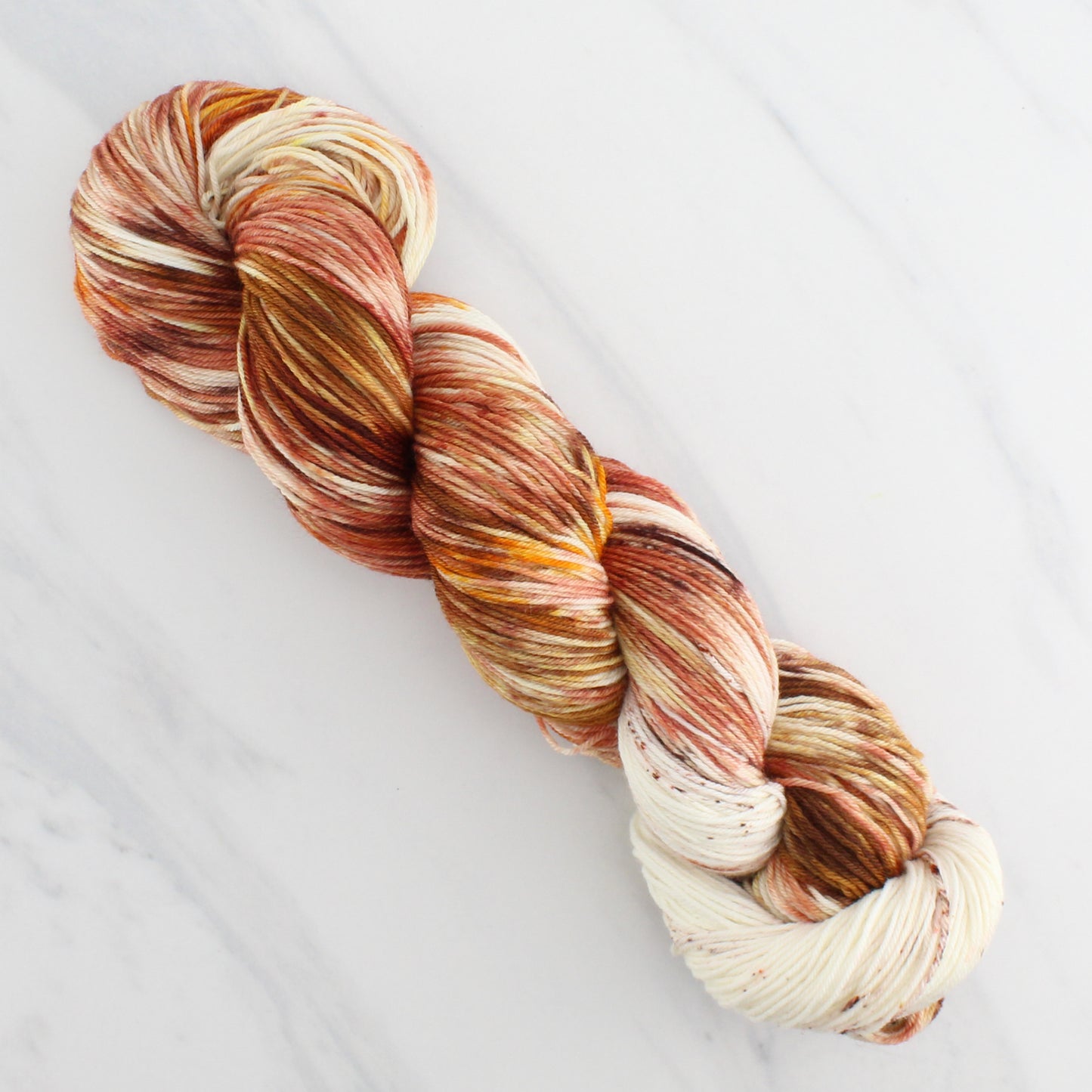 PUMPKIN SPICE LATTE Hand Dyed on Sock Perfection - Assigned Pooling Yarn