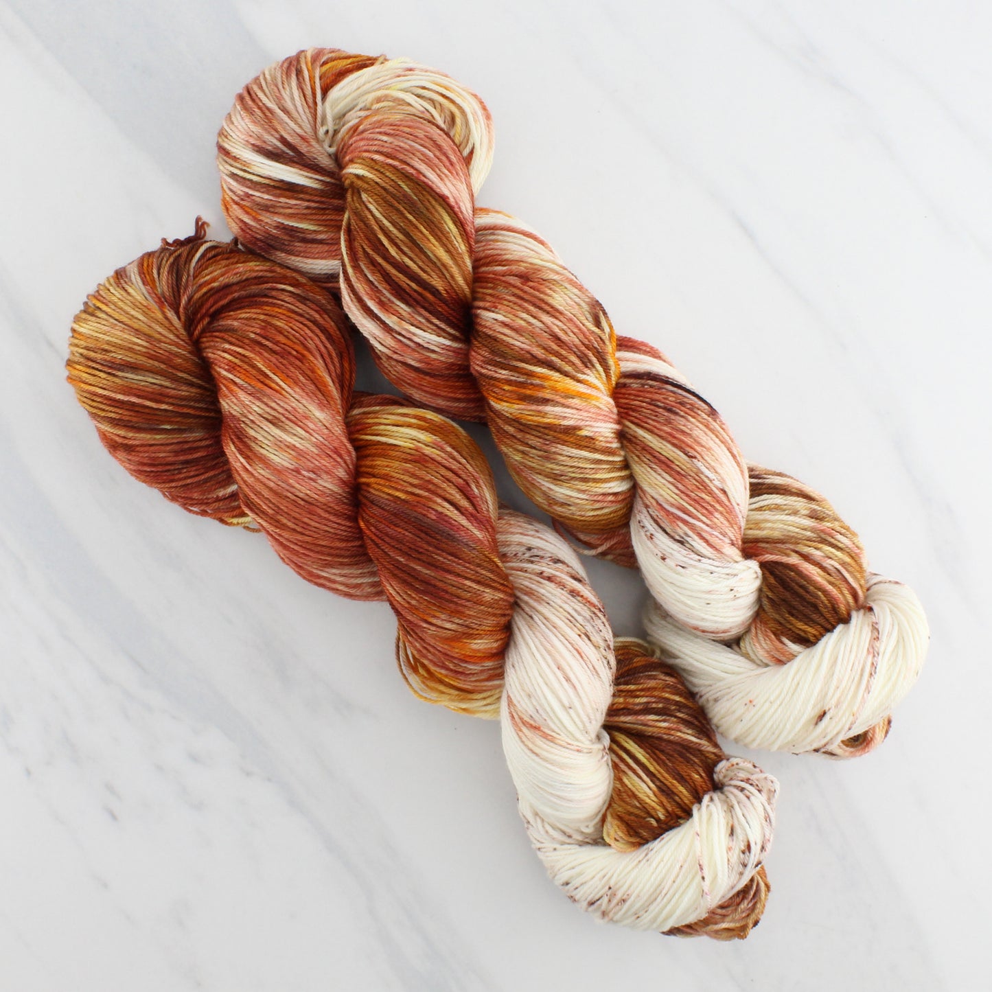 PUMPKIN SPICE LATTE Hand Dyed on Sock Perfection - Assigned Pooling Yarn