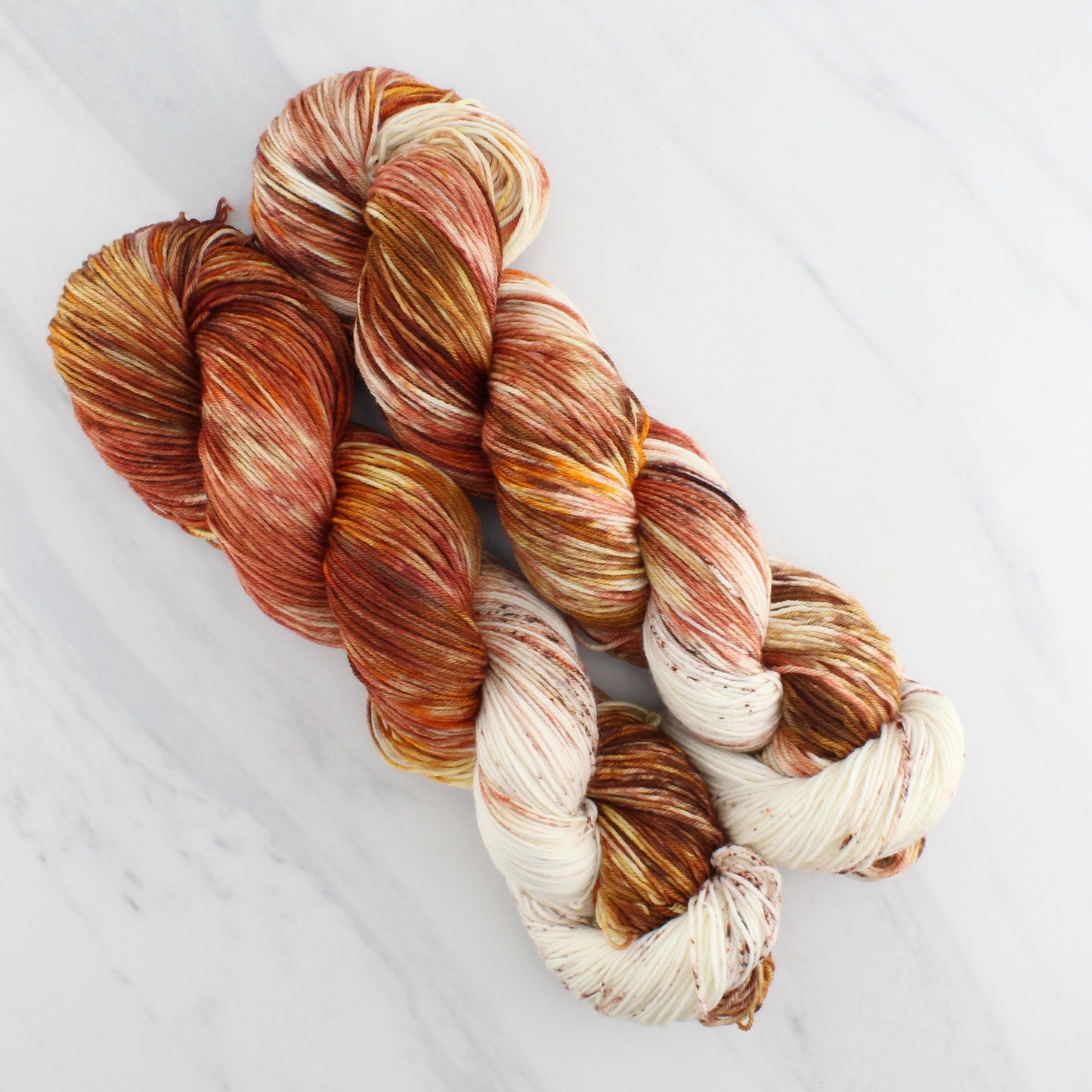 PUMPKIN SPICE LATTE Hand Dyed on Sock Perfection - Assigned Pooling Yarn