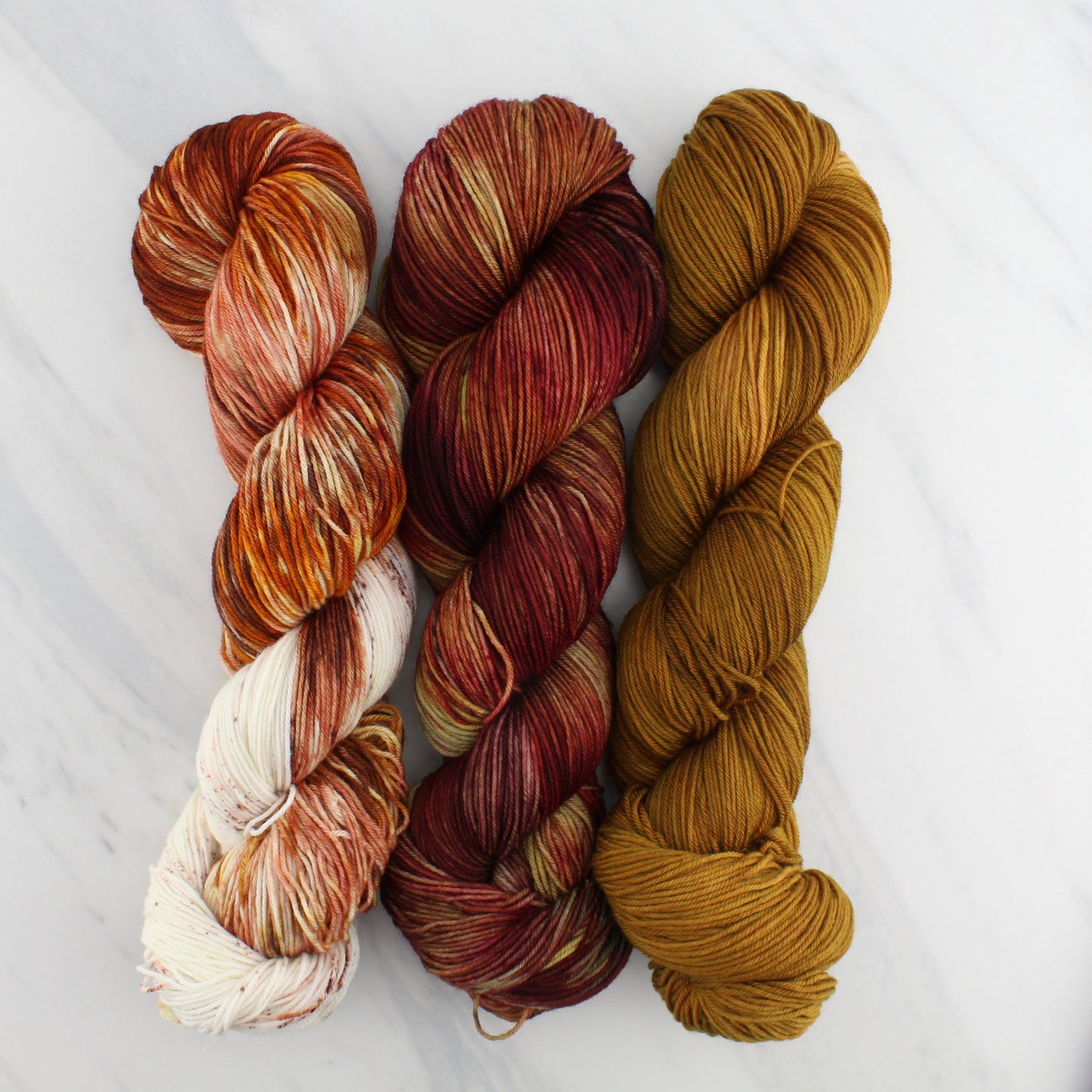 PUMPKIN SPICE LATTE Hand Dyed on Sock Perfection - Assigned Pooling Yarn