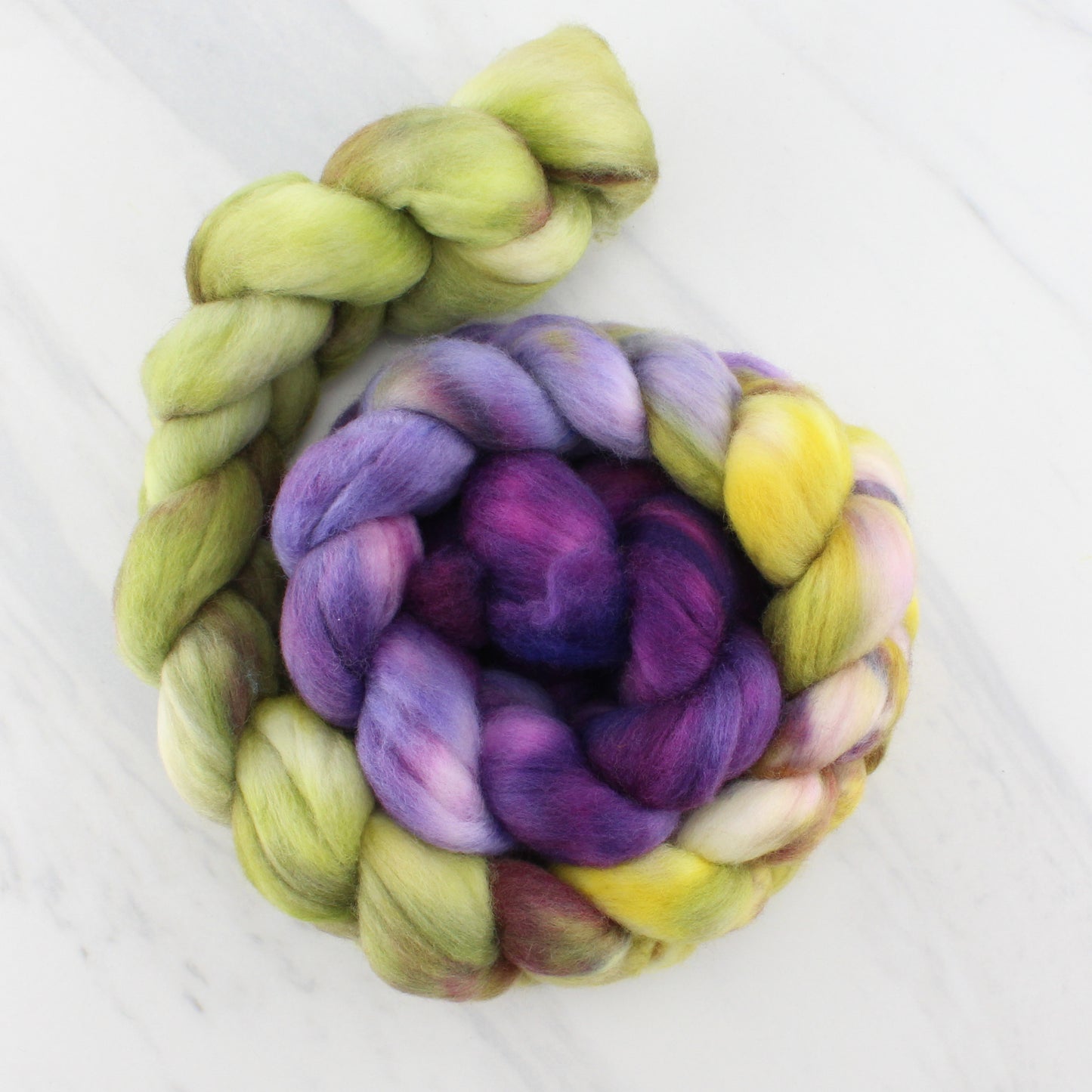 PURPLE IRIS Hand-Dyed Extra-Fine 18 Micron Merino Top - Purple Lamb