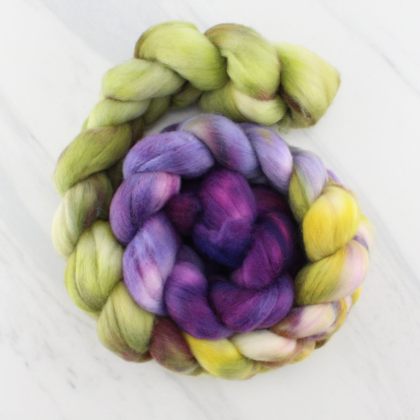 PURPLE IRIS Hand-Dyed Extra-Fine 18 Micron Merino Top - Purple Lamb