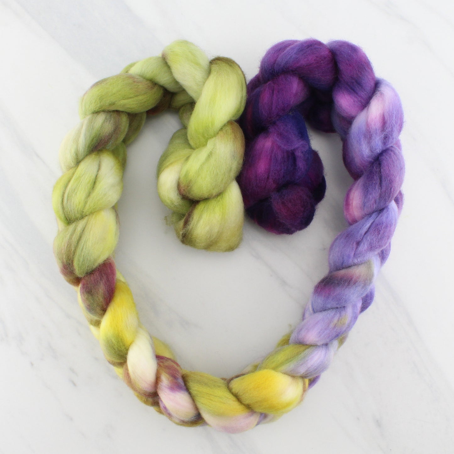 PURPLE IRIS Hand-Dyed Extra-Fine 18 Micron Merino Top - Purple Lamb