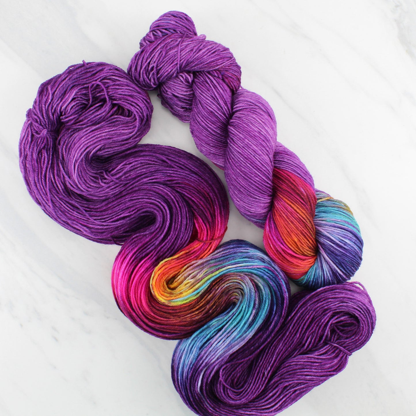 PURPLE PRISM - Yarn Dyed to Order - Assigned Pooling Colorway