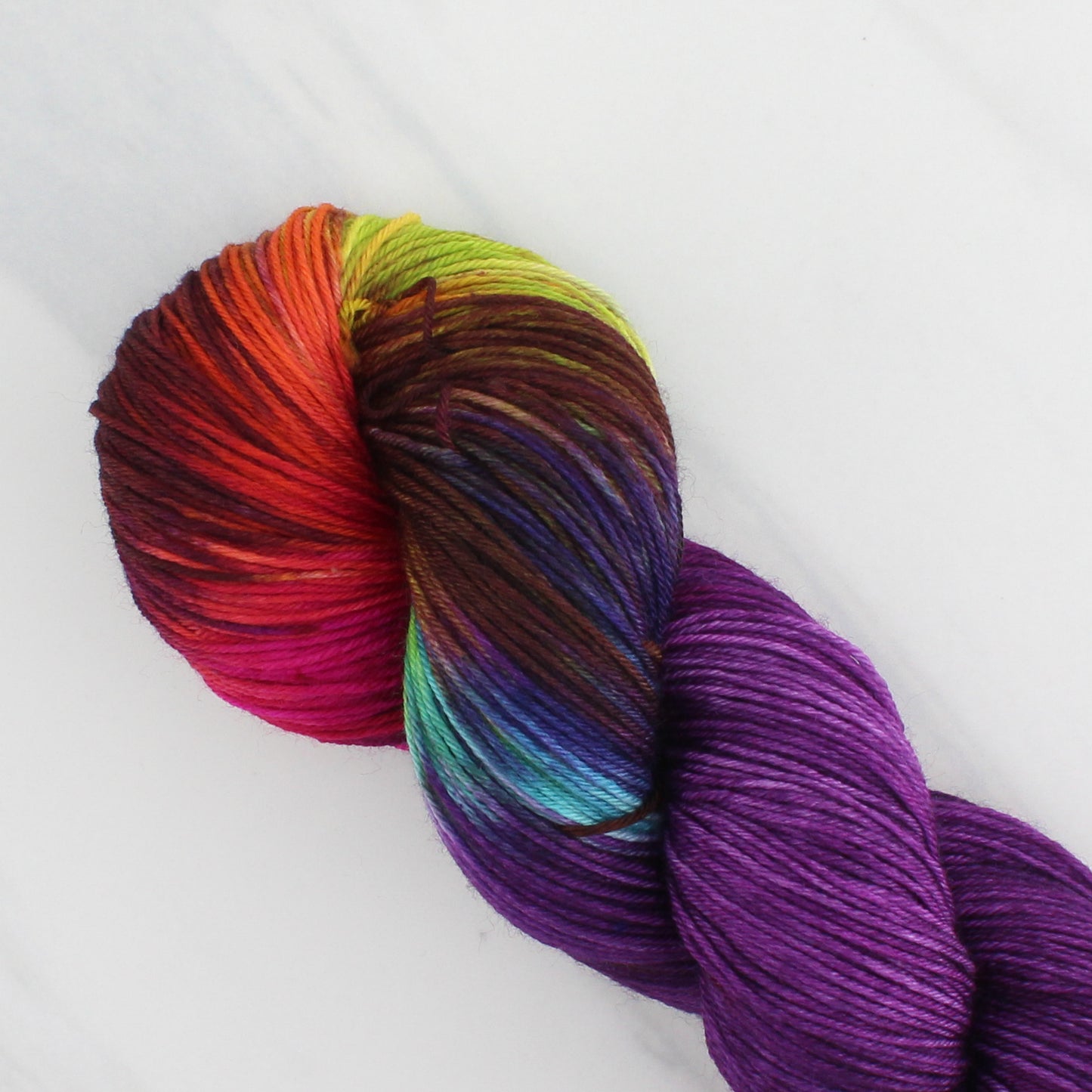 PURPLE PRISM Indie-Dyed Yarn on Sock Perfection - Assigned Pooling Colorway