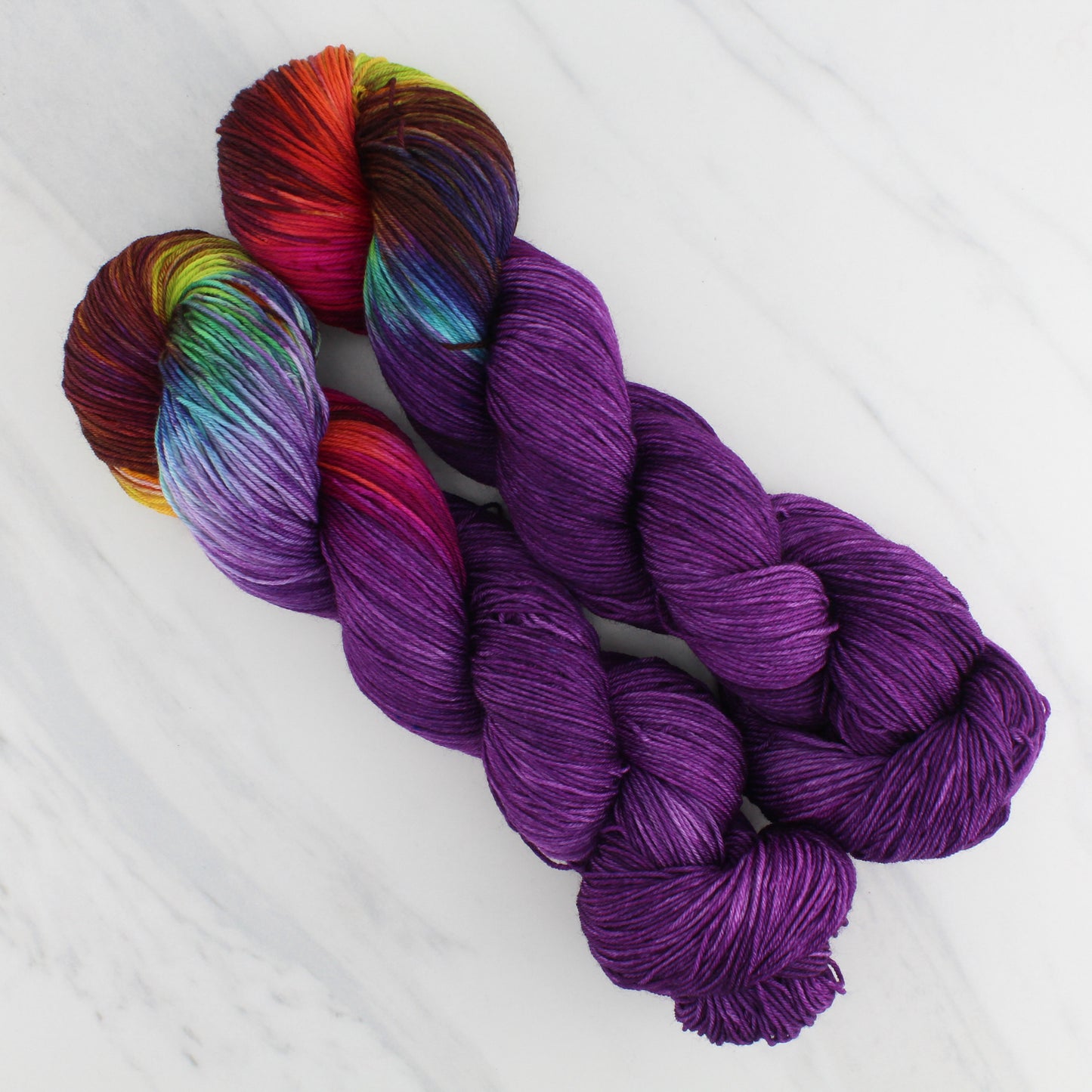PURPLE PRISM - Yarn Dyed to Order - Assigned Pooling Colorway