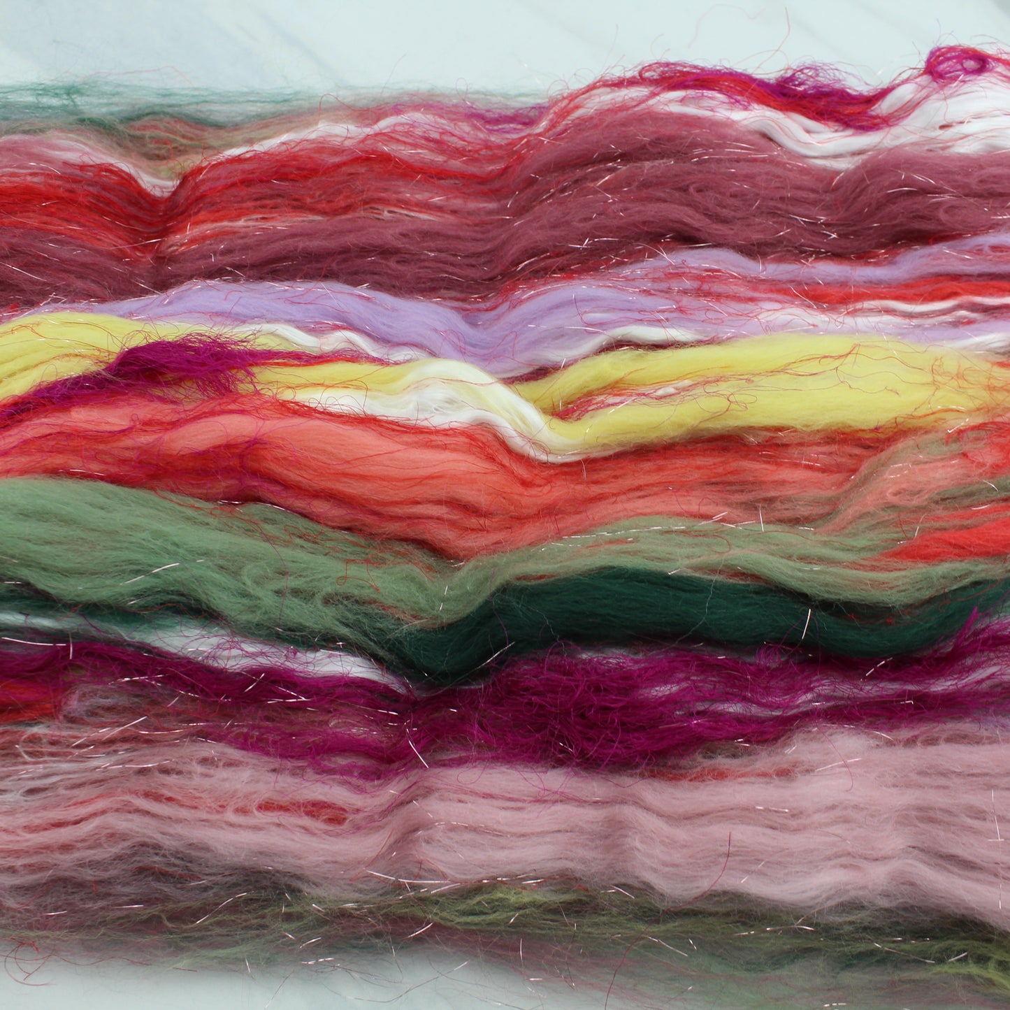 ROSES IN JUNE Art Batts to Spin and Felt - Purple Lamb