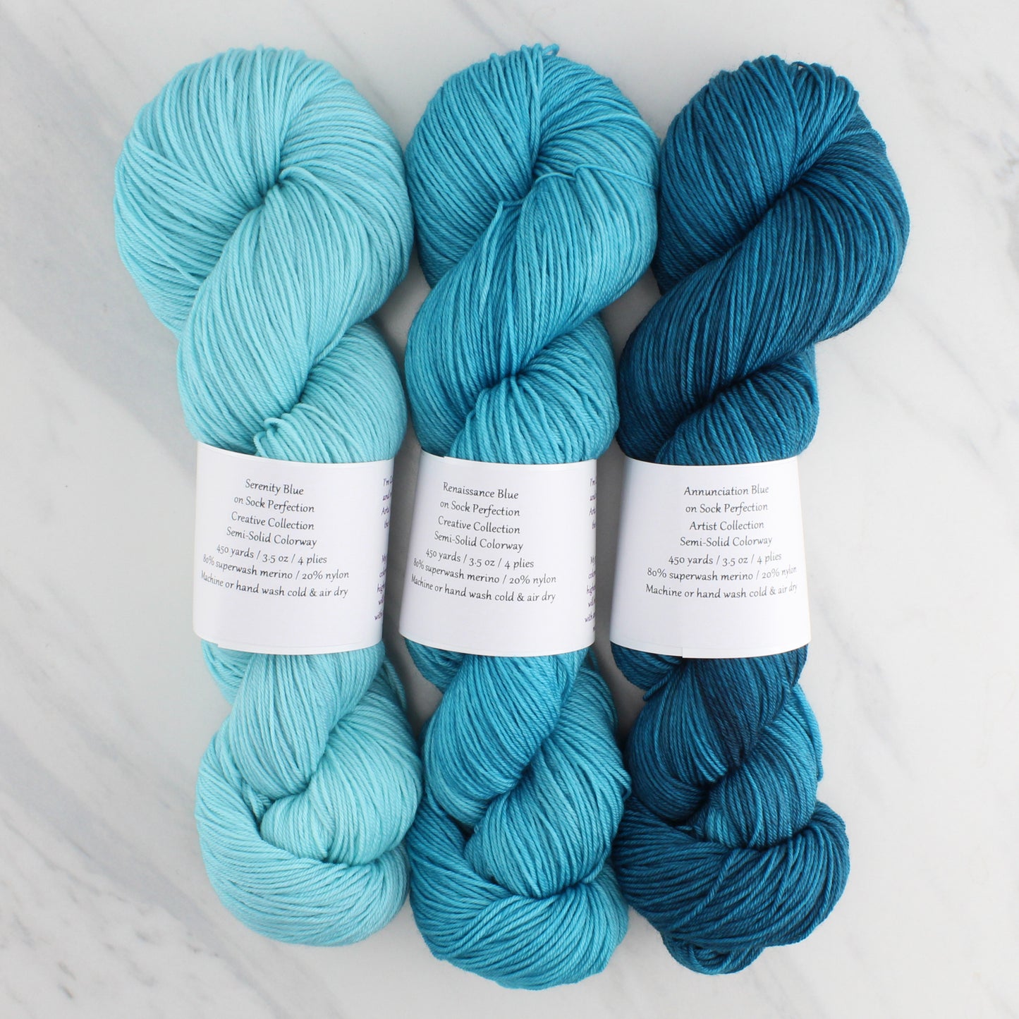 SERENITY BLUE - Yarn Dyed to Order - Semi-Solid Colorway