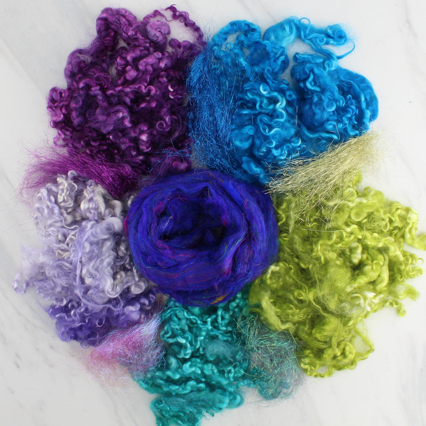 SPARKLE AND LOCKS - Kid Mohair Locks, Angelina, and Sari Silk