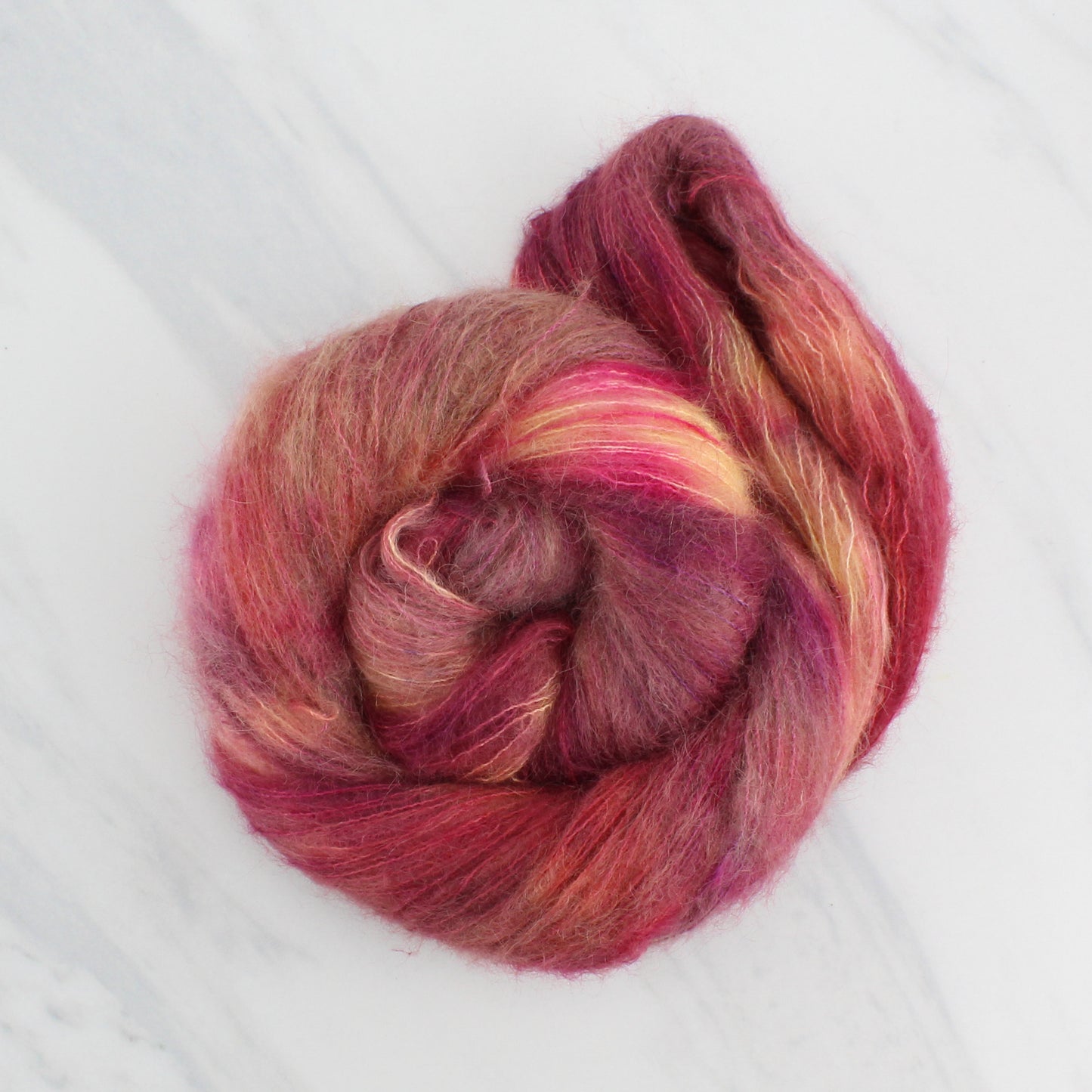 SUNSET AT SEA Indie-Dyed Yarn on Suri Lace Cloud