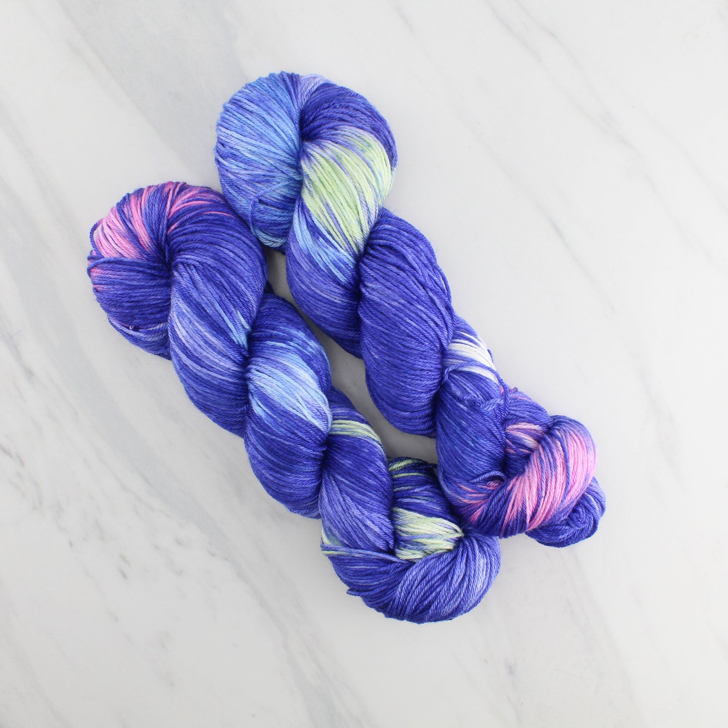 TEXAS BLUEBONNET on So Silky Sock - Ikat Colorway