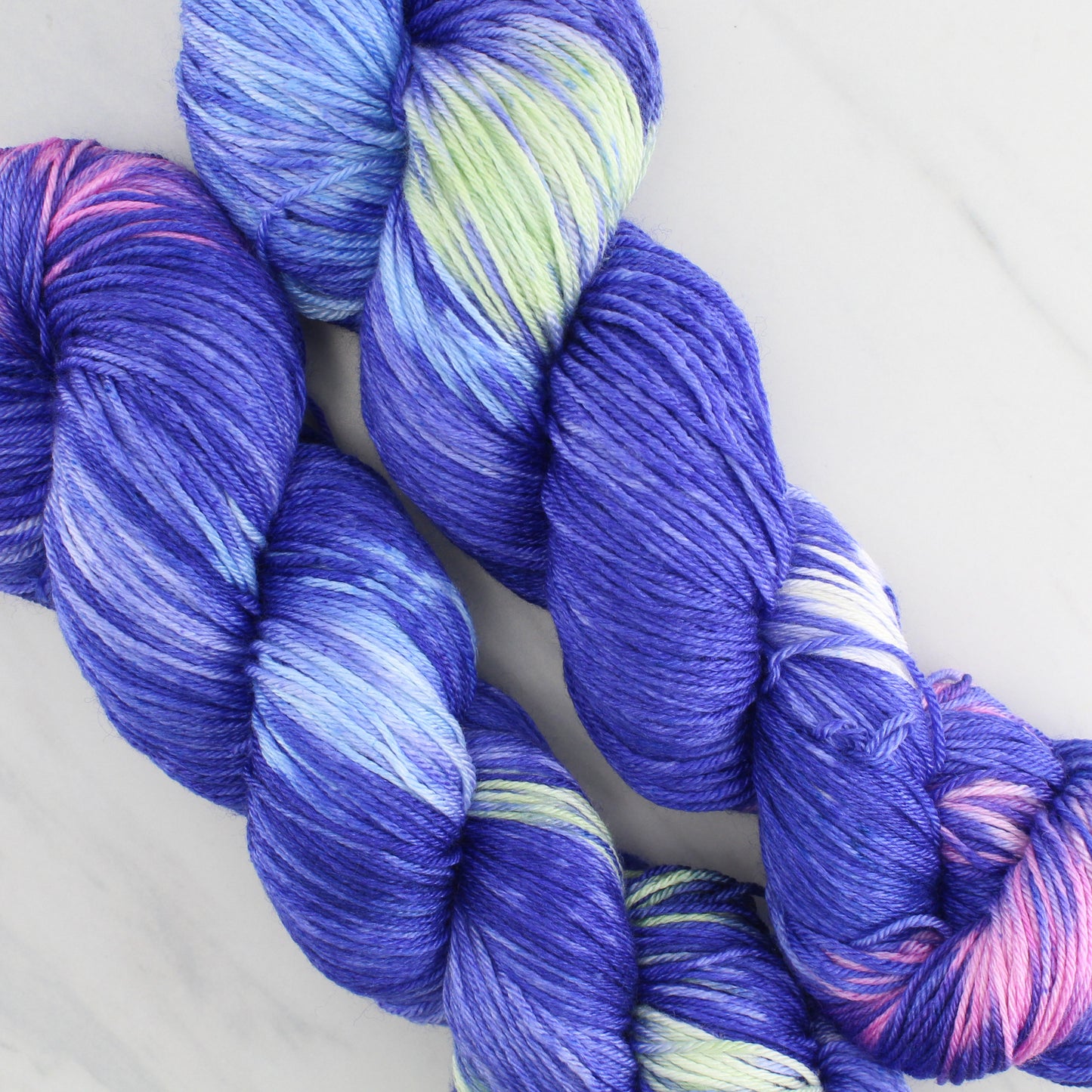 TEXAS BLUEBONNET on So Silky Sock - Ikat Colorway