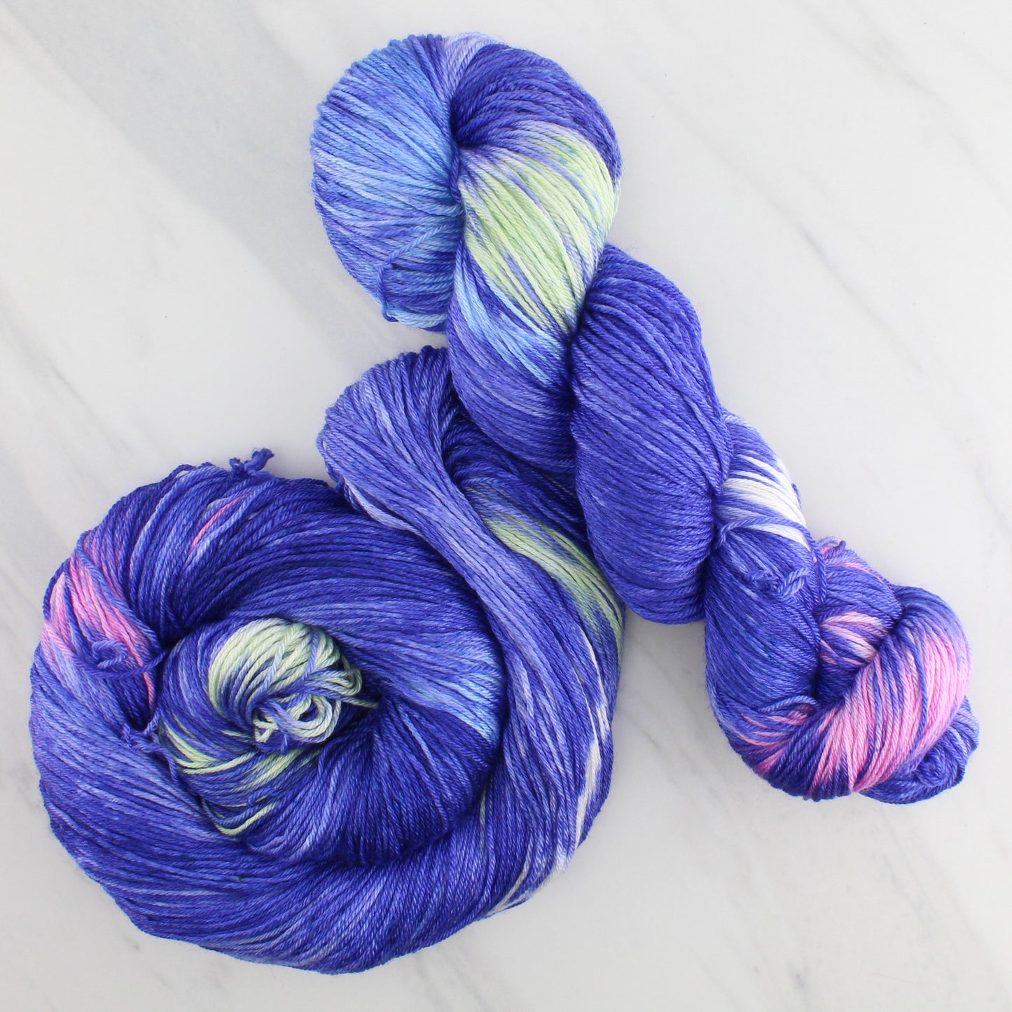 TEXAS BLUEBONNET on So Silky Sock - Ikat Colorway