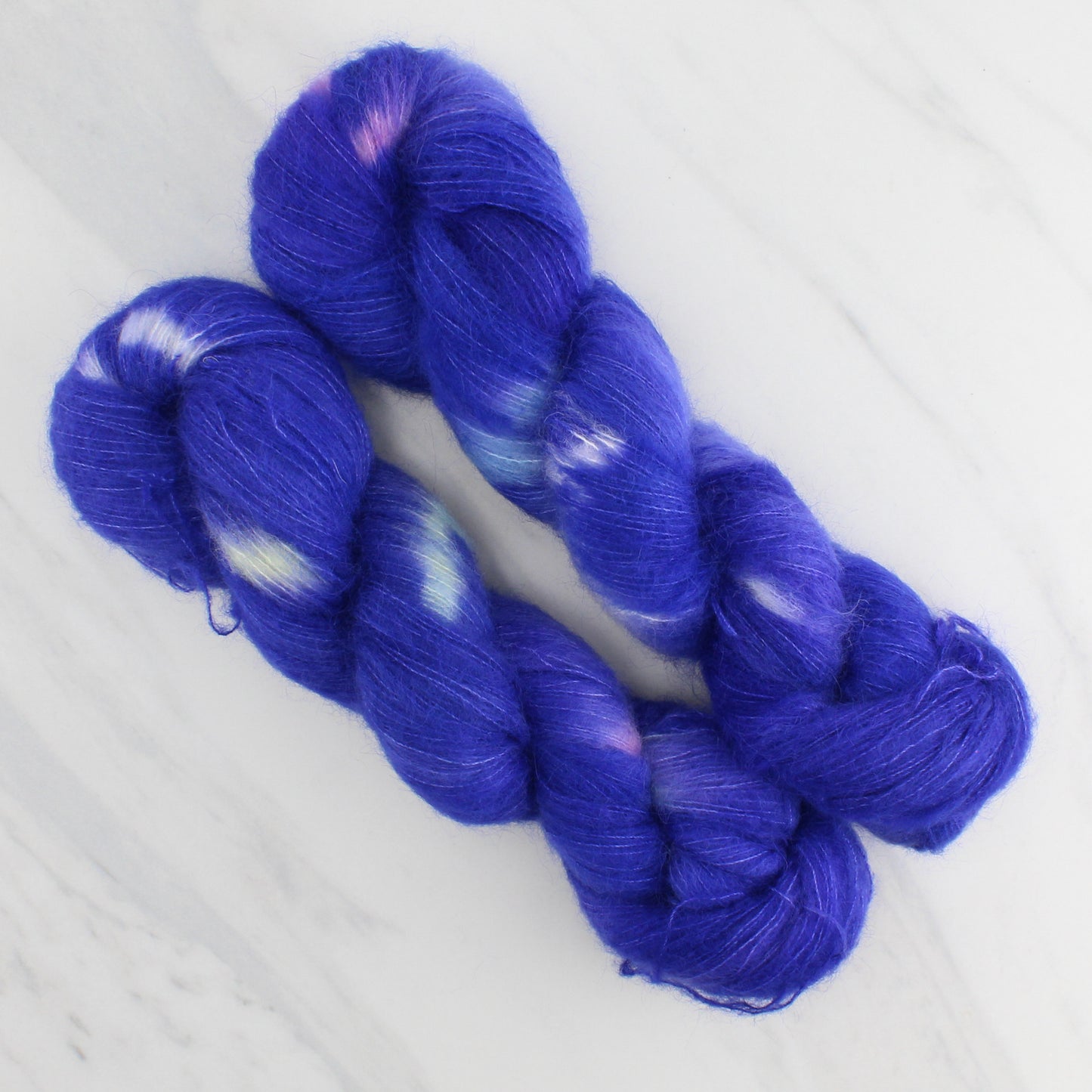 TEXAS BLUEBONNET on Suri Lace Cloud - Ikat Colorway
