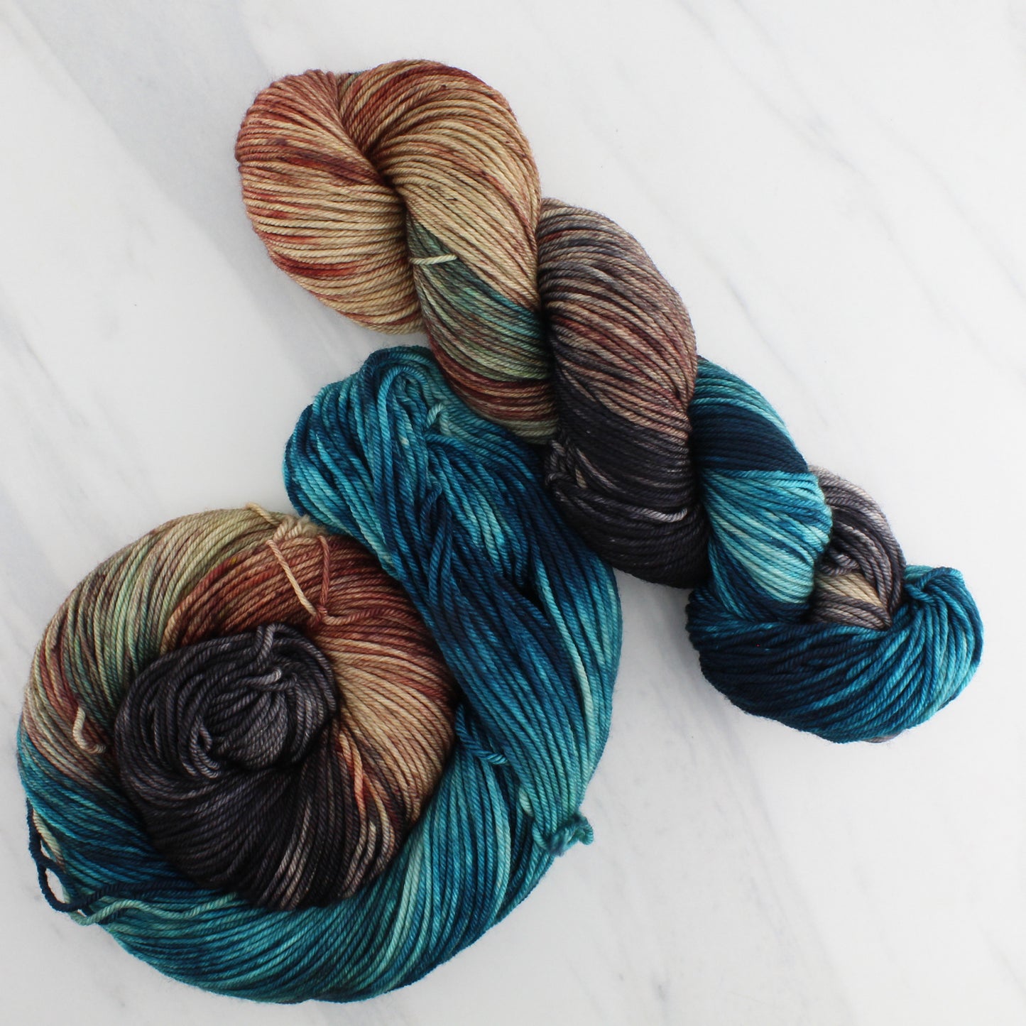 THE GREAT BLACK BULL Hand Dyed on Squoosh DK - Block Variegated Yarn