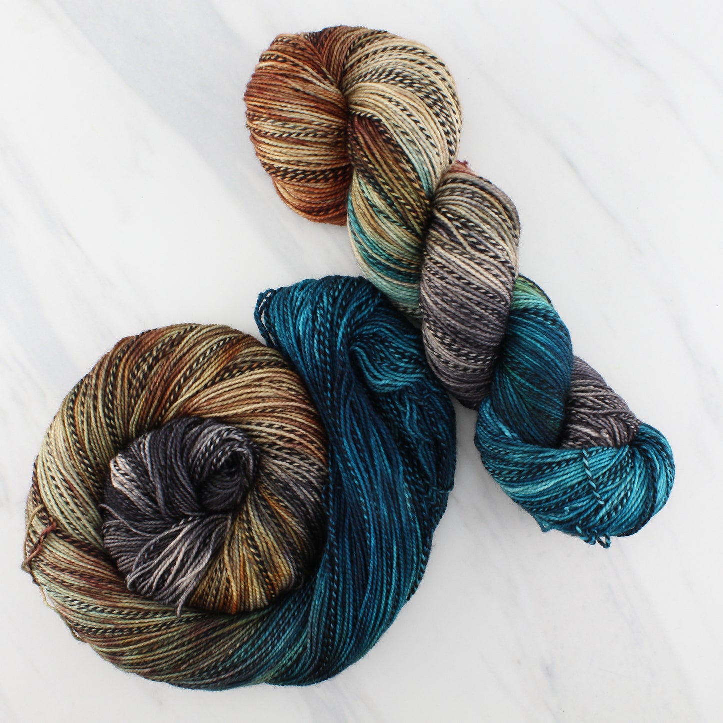 THE GREAT BLACK BULL on Stained Glass Sock- Hand-Dyed Yarn - Purple Lamb