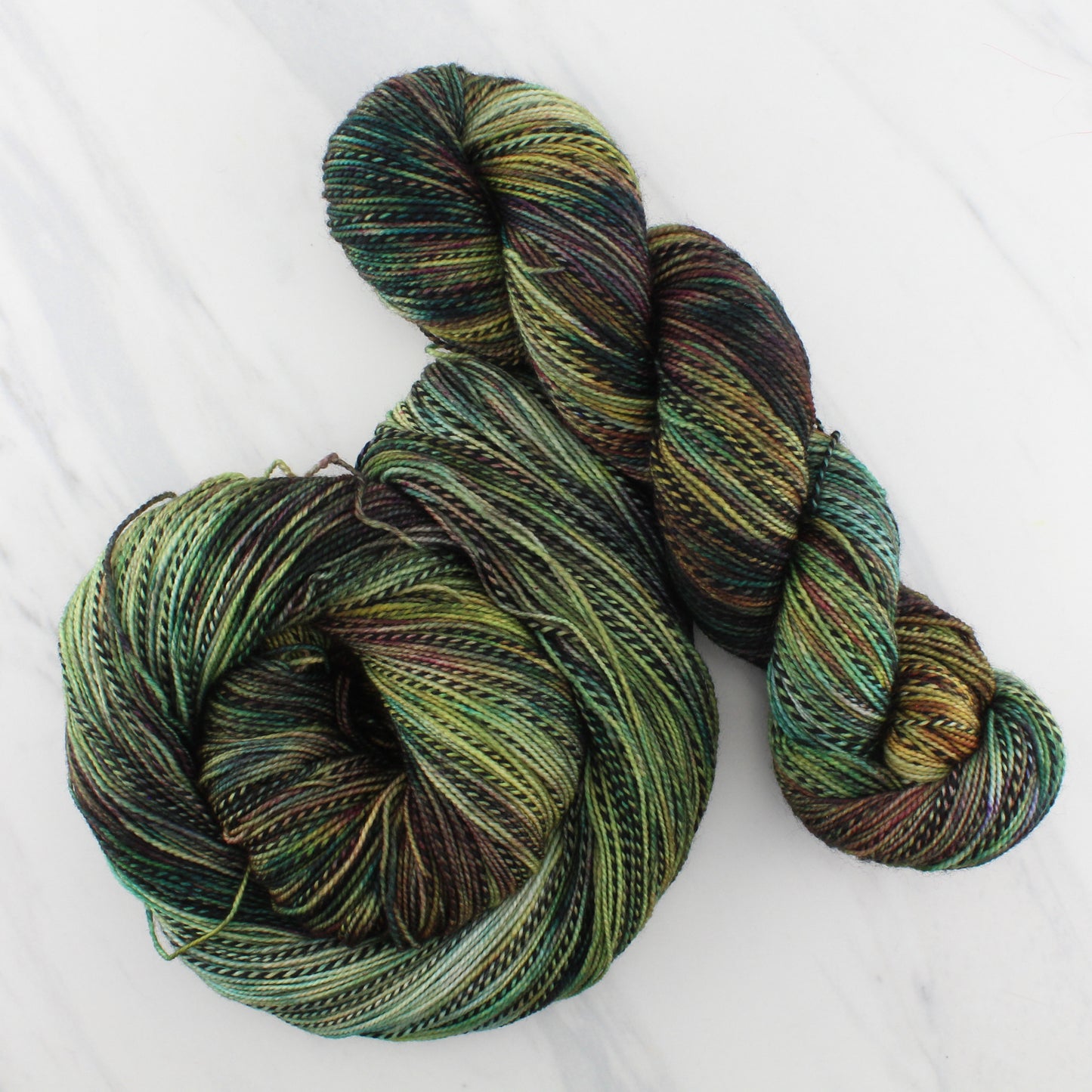 THE KING OF THE GOLDEN HALL on Stained Glass Sock- Hand-Dyed Yarn - Purple Lamb