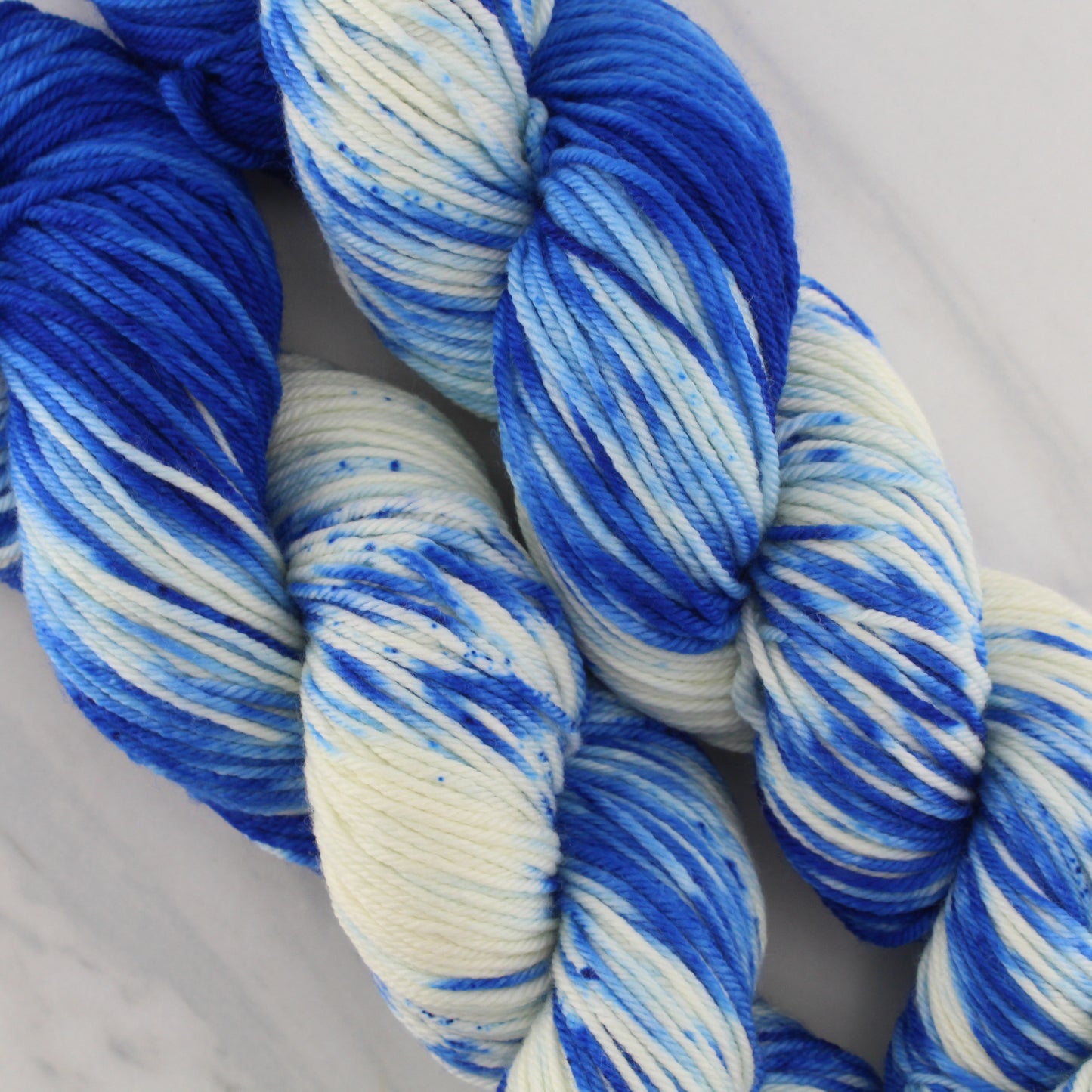 THOUGH THE FIG TREE BLOSSOM NOT on Squoosh DK - Hand-Dyed Yarn - Purple Lamb