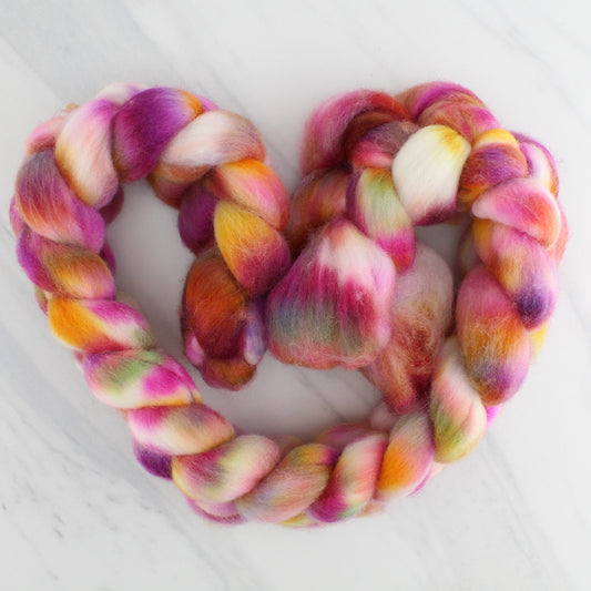 TULIPS Hand-Dyed Fine Merino Top for Spinning or Felting