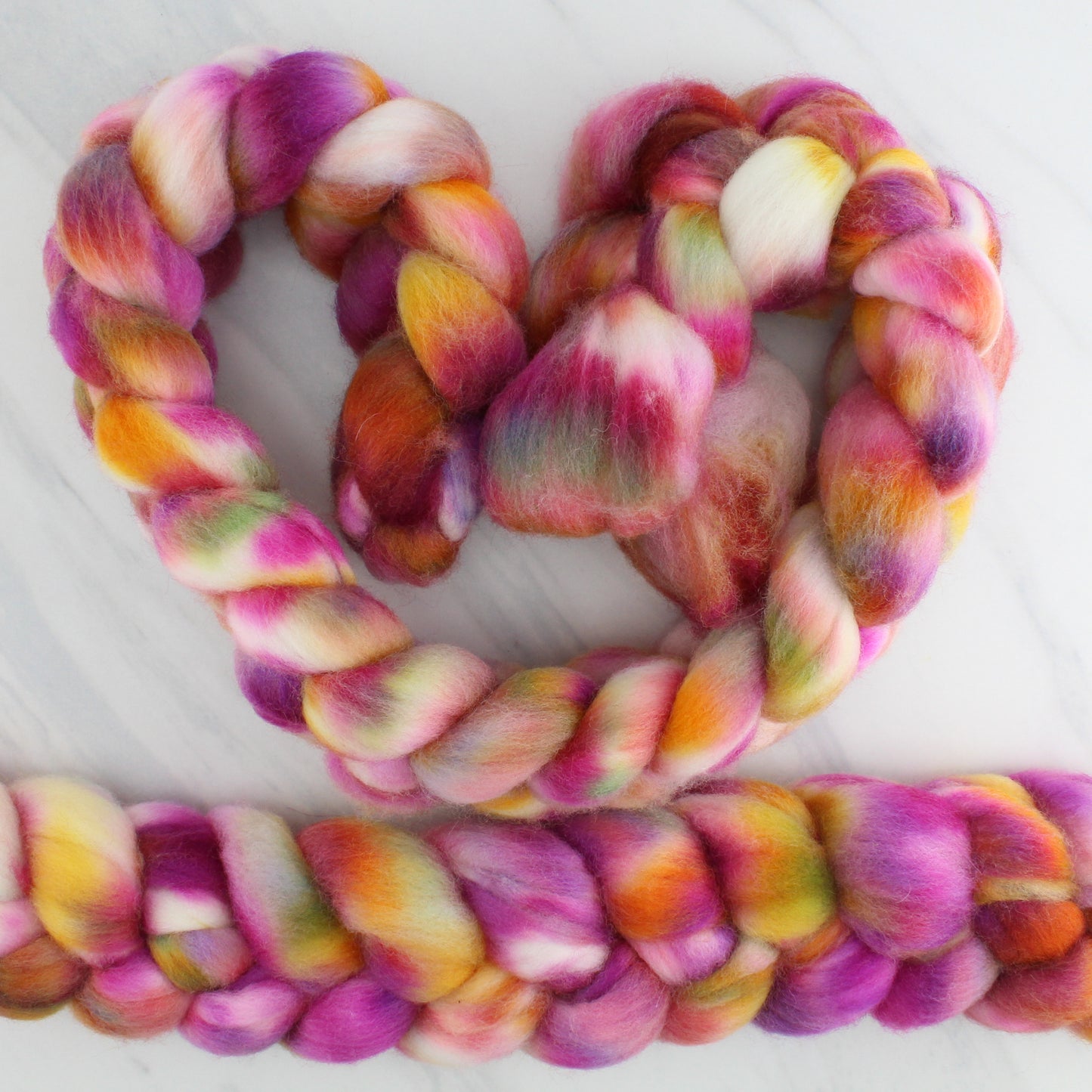 TULIPS Hand-Dyed Fine Merino Top for Spinning or Felting