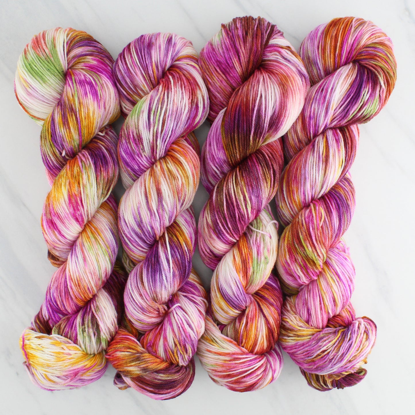 TULIPS Hand Dyed on Sock Perfection - Splashed & Speckled Yarn