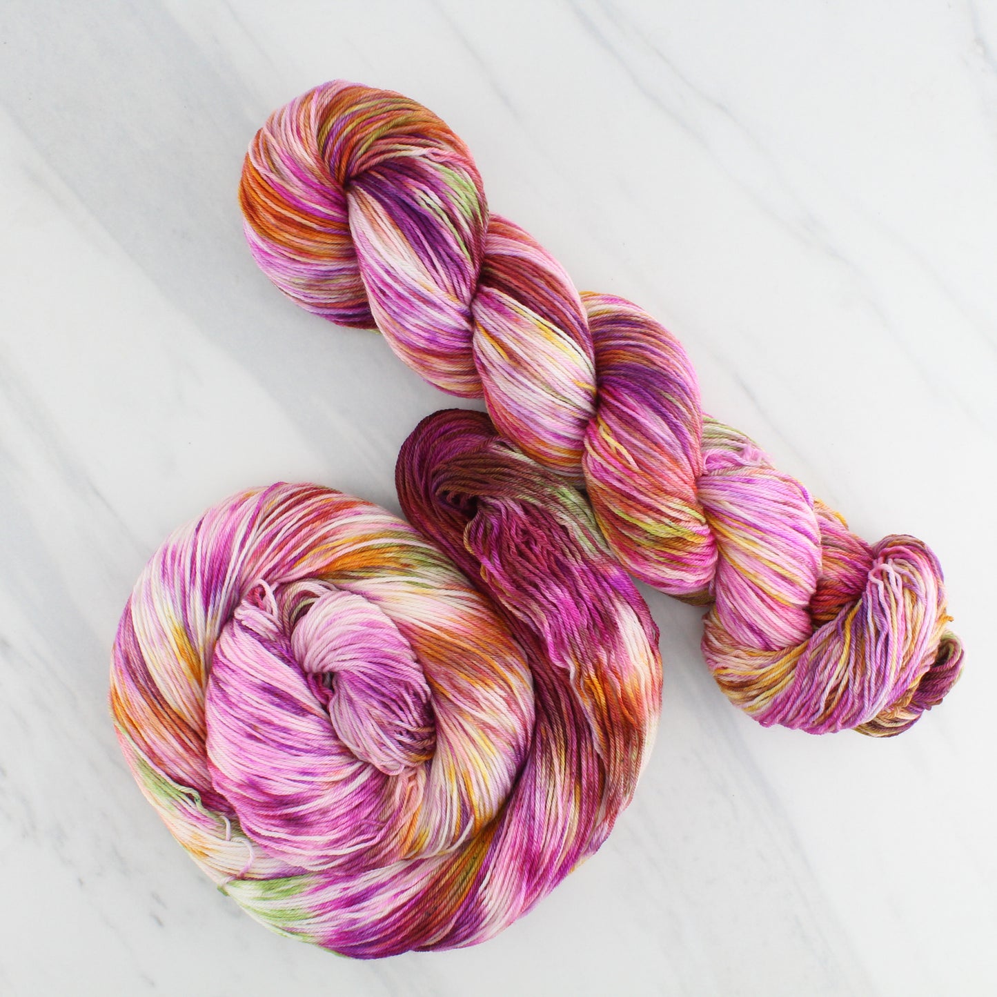 TULIPS Hand Dyed on Sock Perfection - Splashed & Speckled Yarn