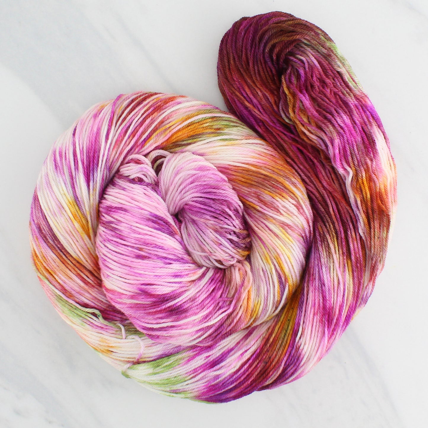 TULIPS Hand Dyed on Sock Perfection - Splashed & Speckled Yarn