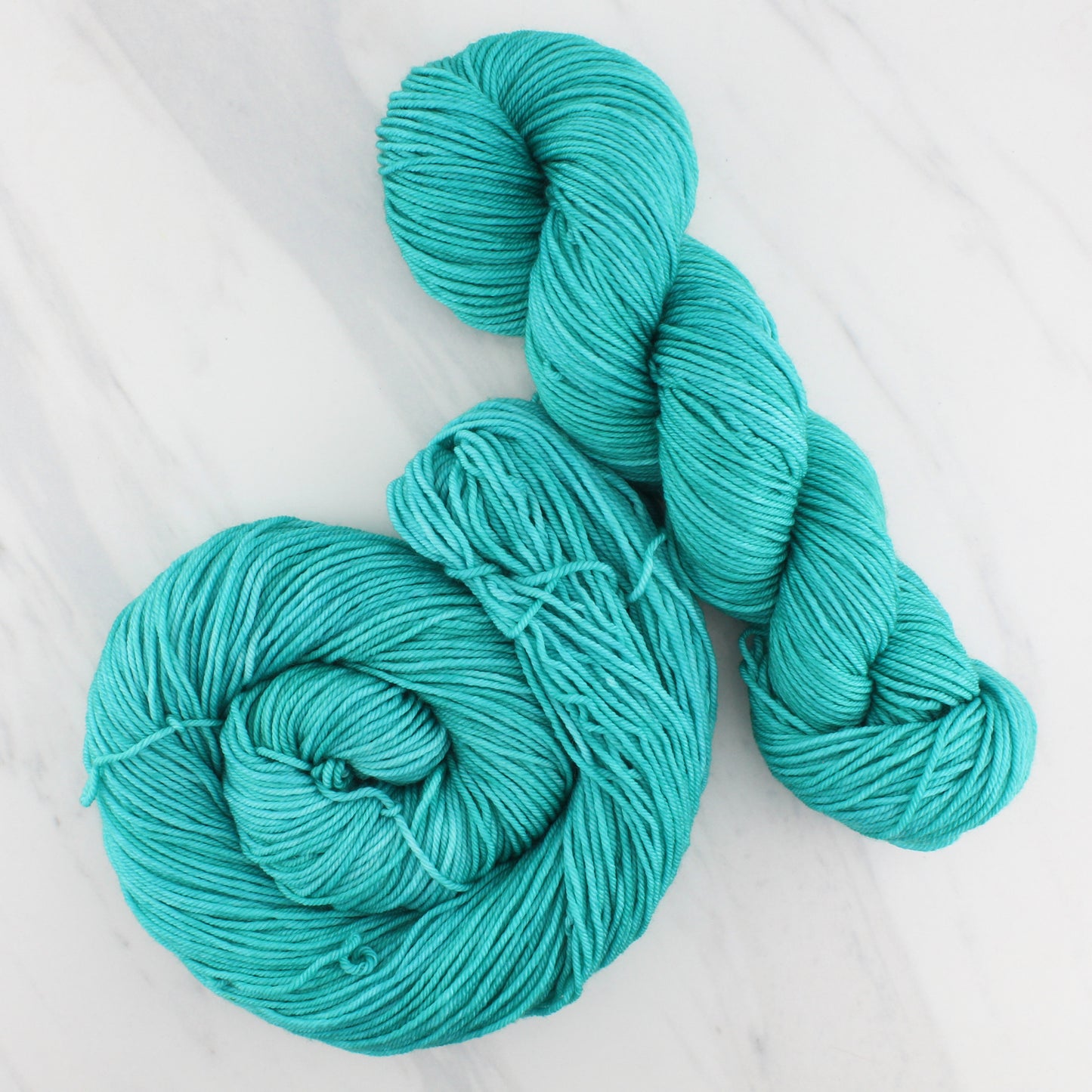 TURQUOISE Hand Dyed on Squoosh DK - Semi-Solid Yarn