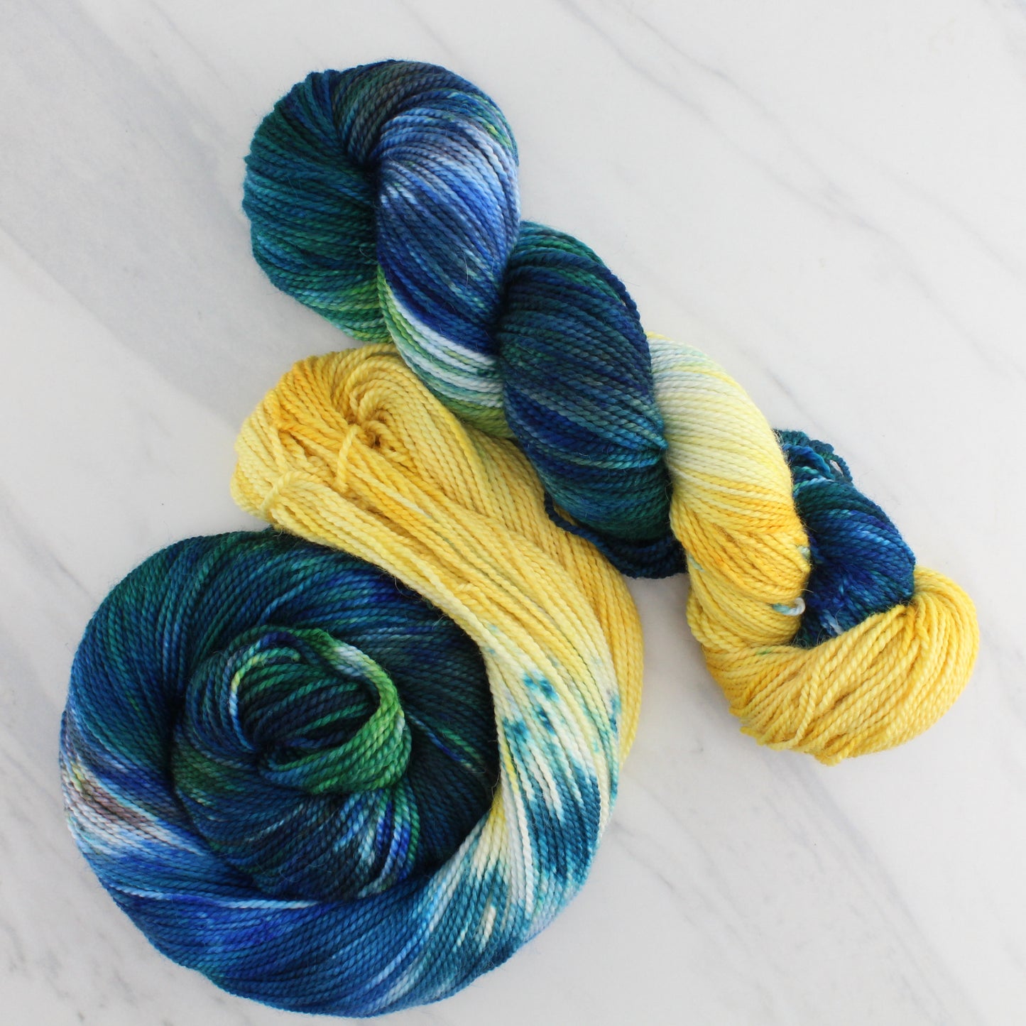 VAN GOGH'S STARRY NIGHT Hand Dyed on Buttery Soft DK - Assigned Pooling Colorway