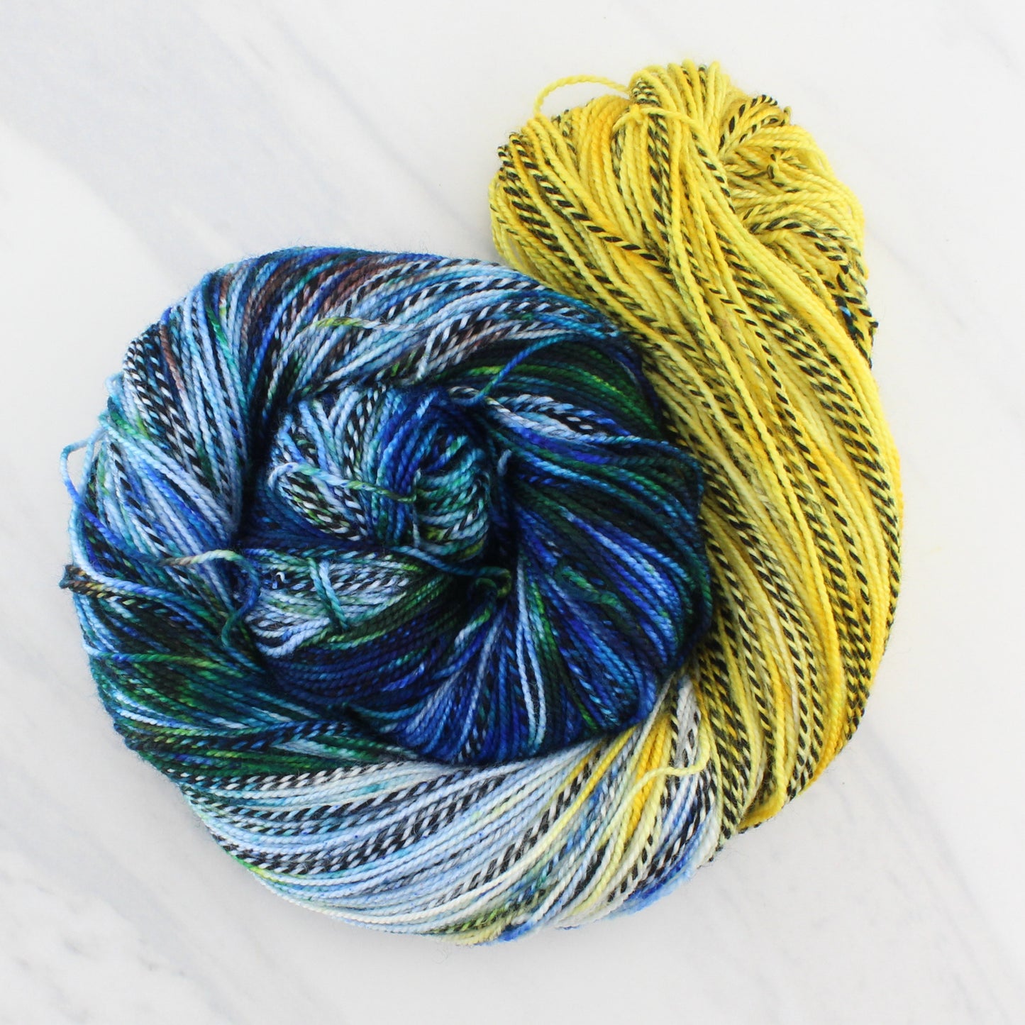 VAN GOGH'S STARRY NIGHT on Stained Glass Sock - Assigned Pooling Yarn - Purple Lamb