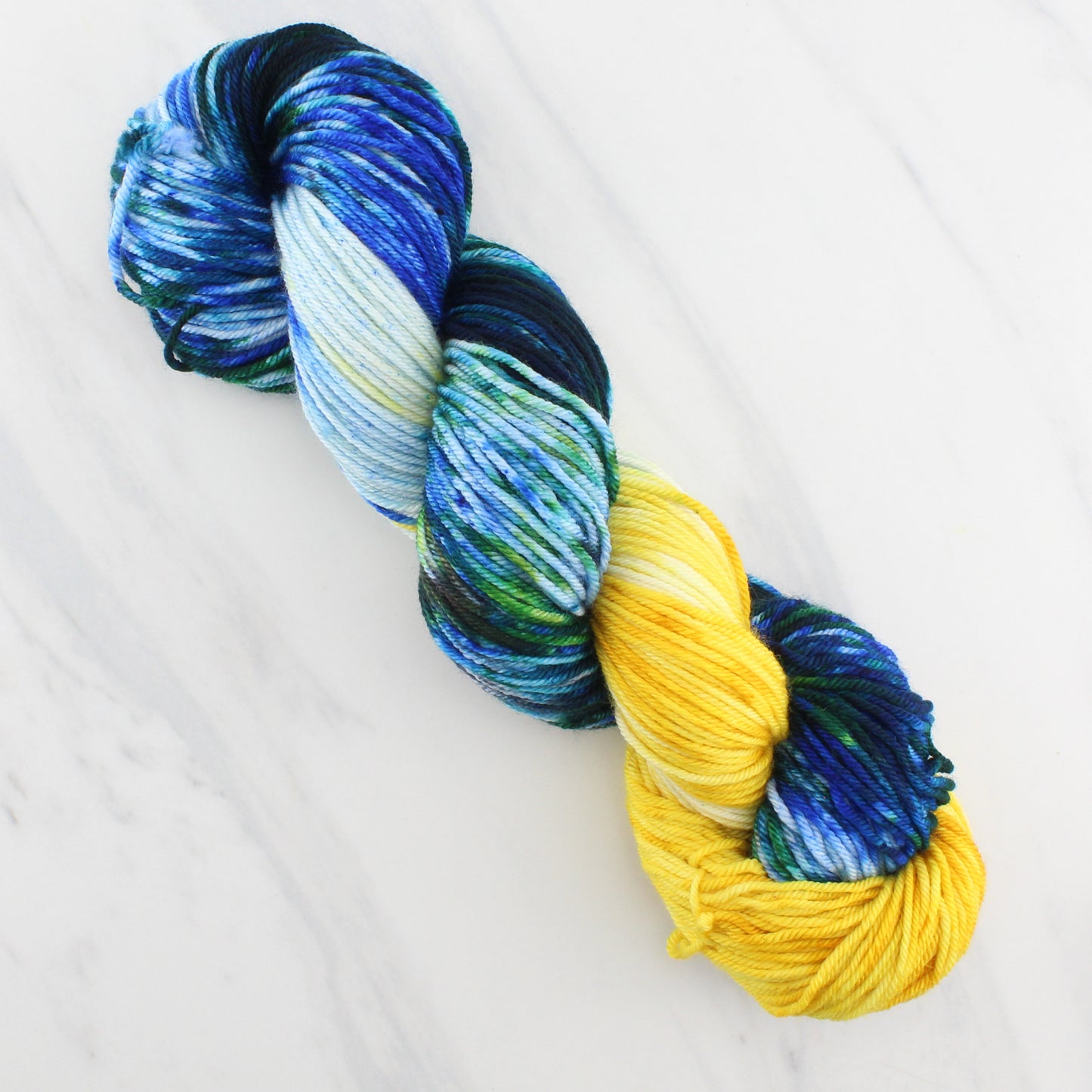 VAN GOGH'S STARRY NIGHT on Squoosh DK - Assigned Pooling Yarn - Purple Lamb
