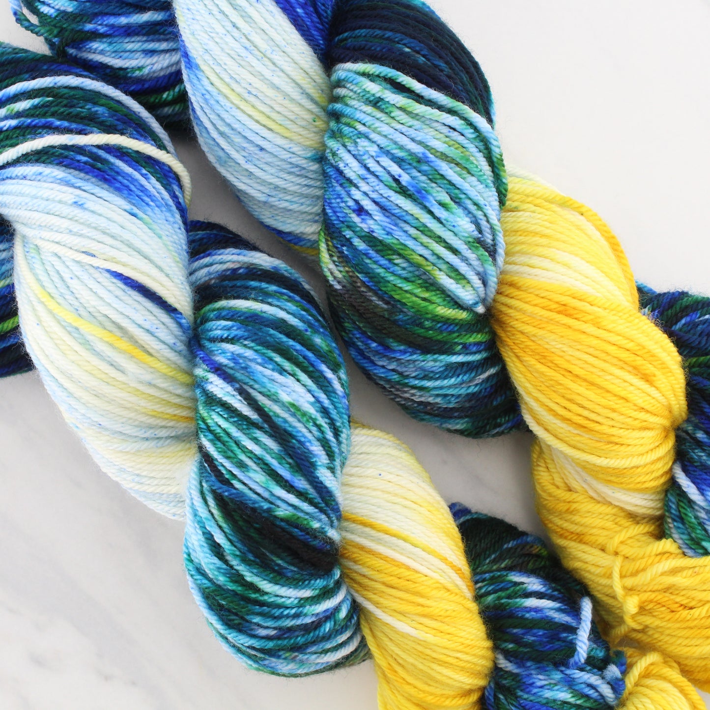 VAN GOGH'S STARRY NIGHT on Squoosh DK - Assigned Pooling Yarn - Purple Lamb