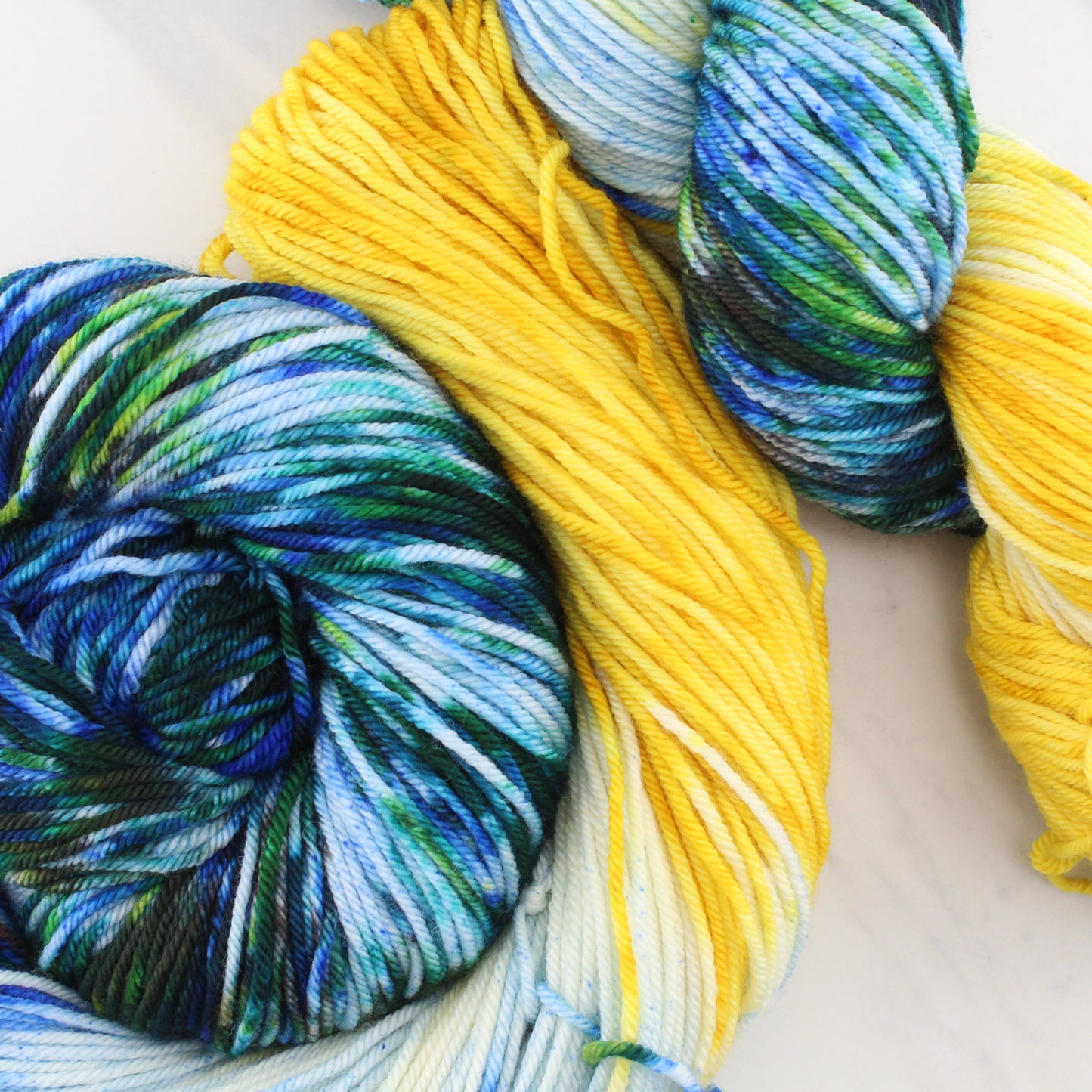 VAN GOGH'S STARRY NIGHT on Squoosh DK - Assigned Pooling Yarn - Purple Lamb