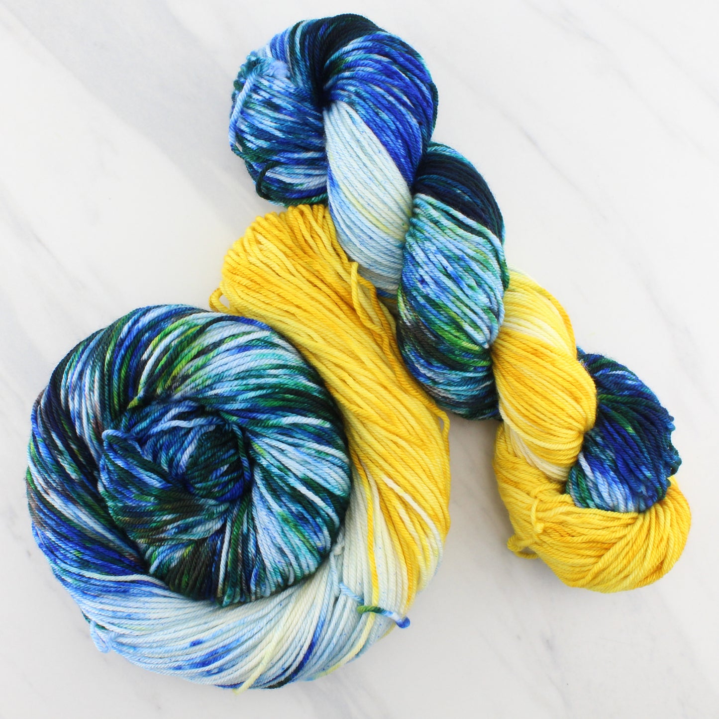 VAN GOGH'S STARRY NIGHT on Squoosh DK - Assigned Pooling Yarn - Purple Lamb