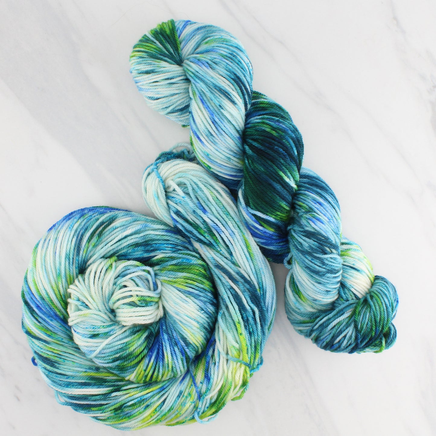 VISIT TO LYME Hand Dyed on Squoosh DK - Splashed & Speckled Yarn