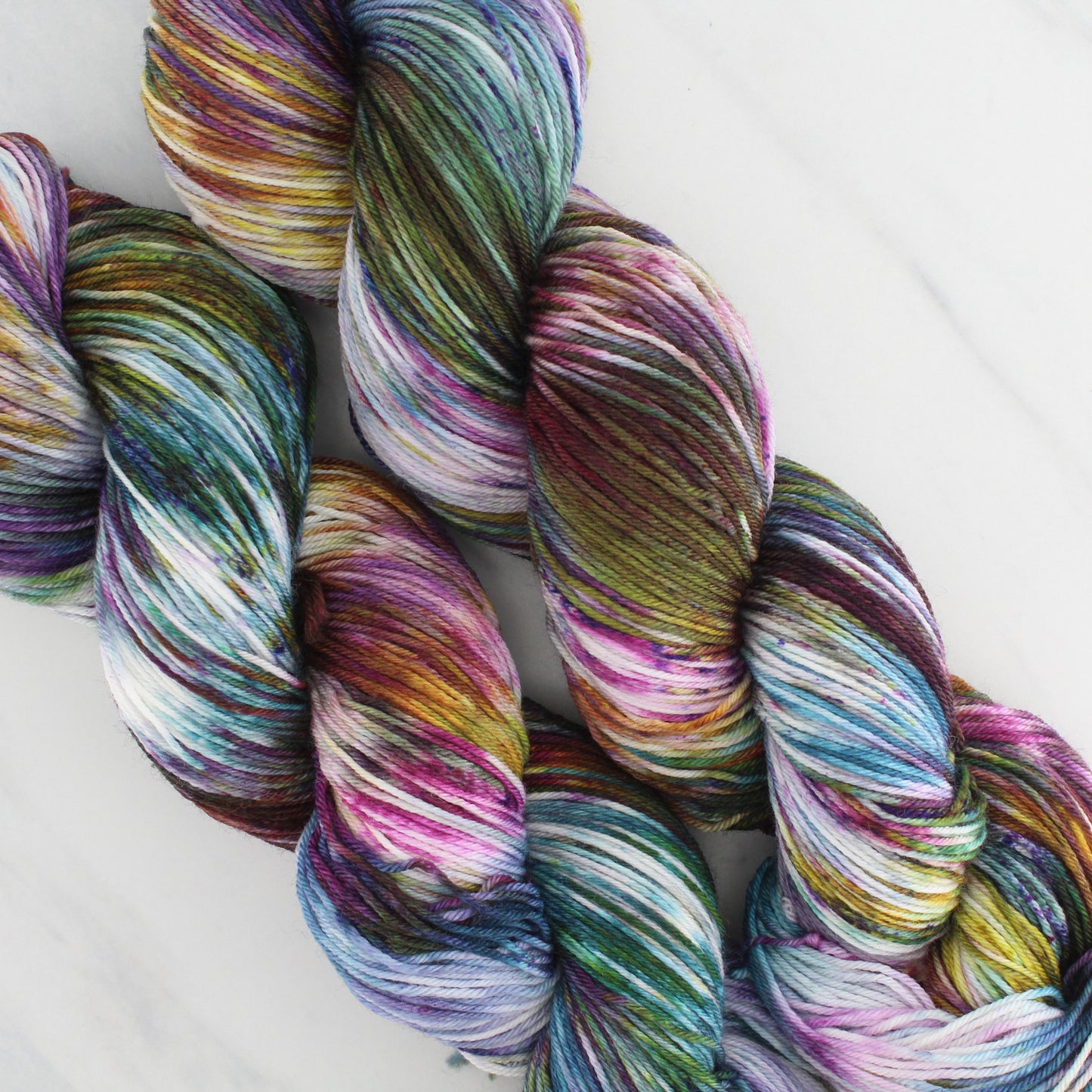 VIVALDI'S AUTUMN Hand Dyed on Sock Perfection - Splashed & Speckled Yarn