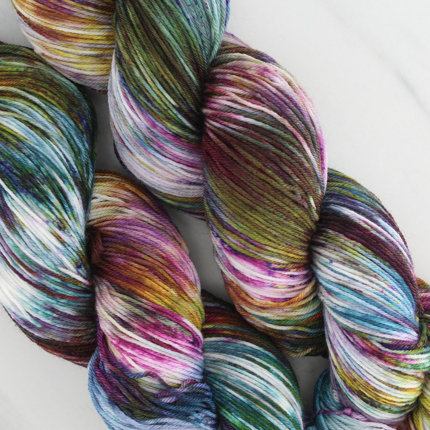 VIVALDI'S AUTUMN Hand Dyed on Sock Perfection - Splashed & Speckled Yarn