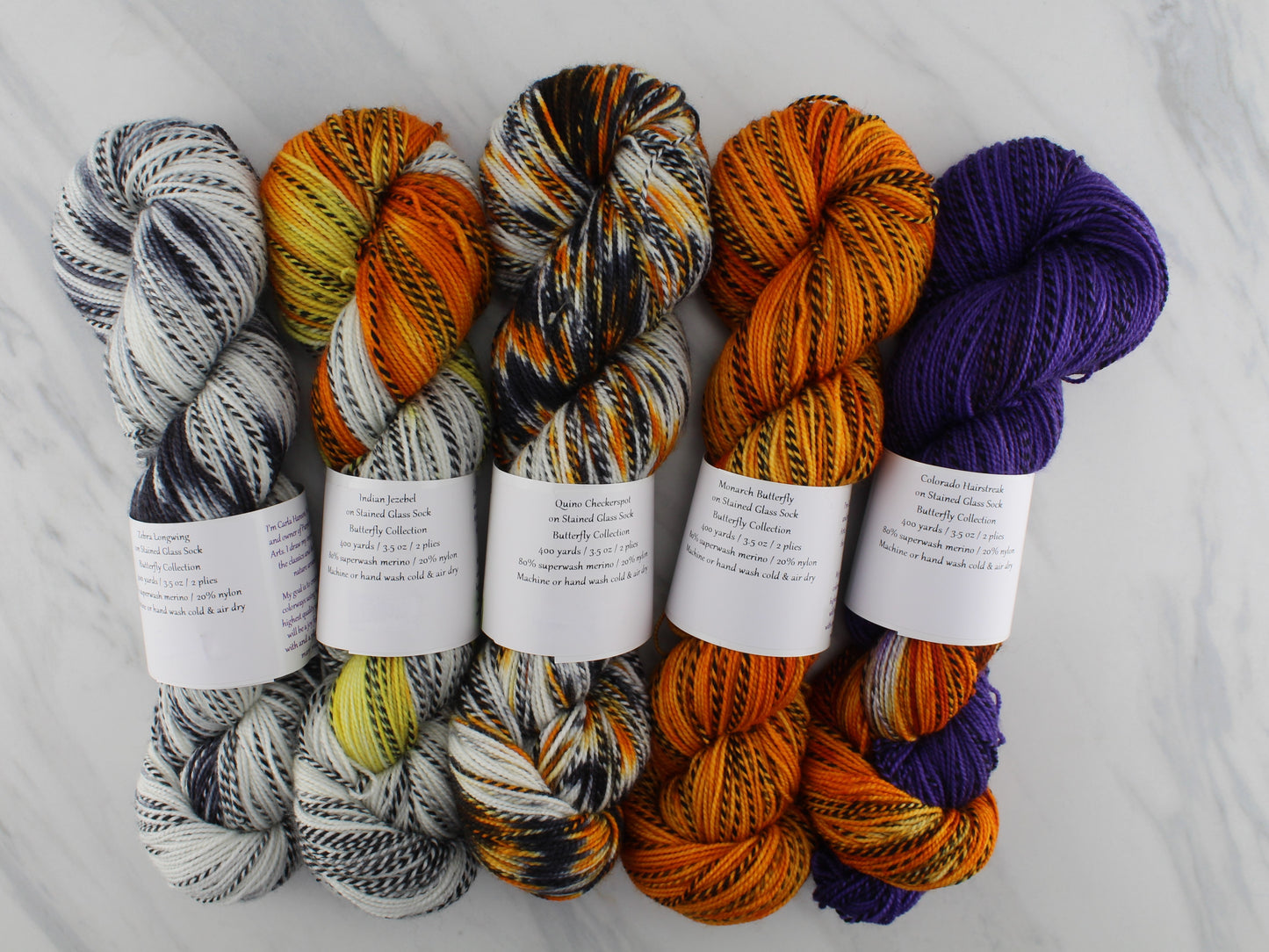 Butterfly Collection - COLORADO HAIRSTREAK - Assigned Pooling Colorway - Yarn Dyed to Order