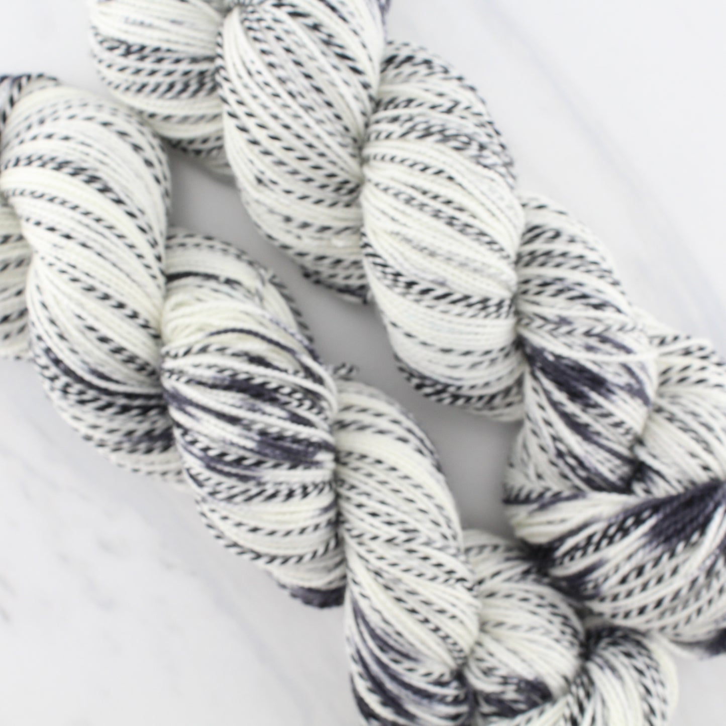 Butterfly Collection - ZEBRA LONGWING BUTTERFLY on Stained Glass Sock - Hand-Dyed Yarn - Purple Lamb