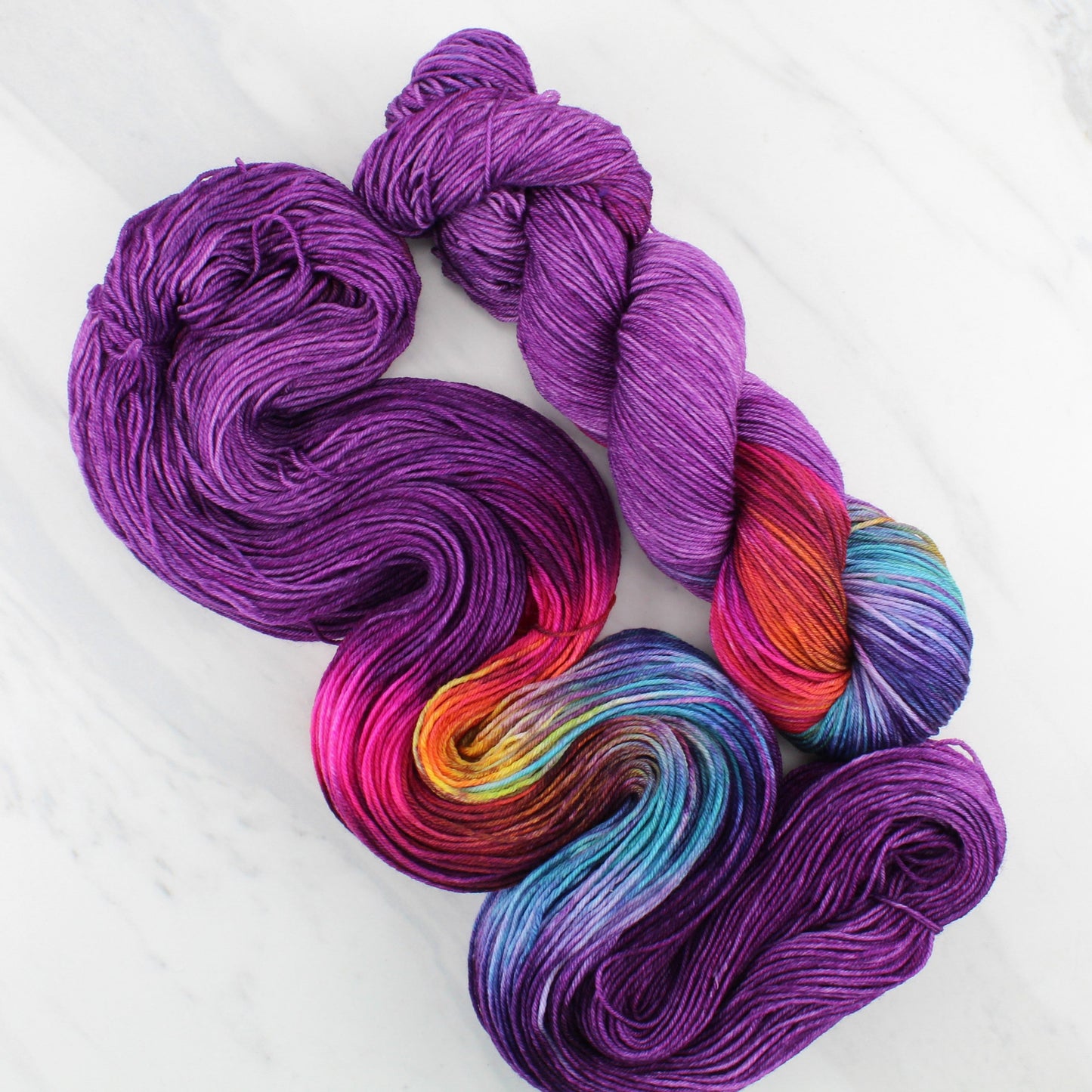 PURPLE PRISM Indie-Dyed Yarn on Sock Perfection - Purple Lamb