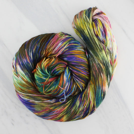 AFREMOV'S FAREWELL TO ANGER Indie-Dyed Yarn on Feather Sock