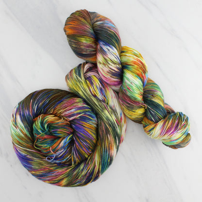 AFREMOV'S FAREWELL TO ANGER Indie-Dyed Yarn on Feather Sock