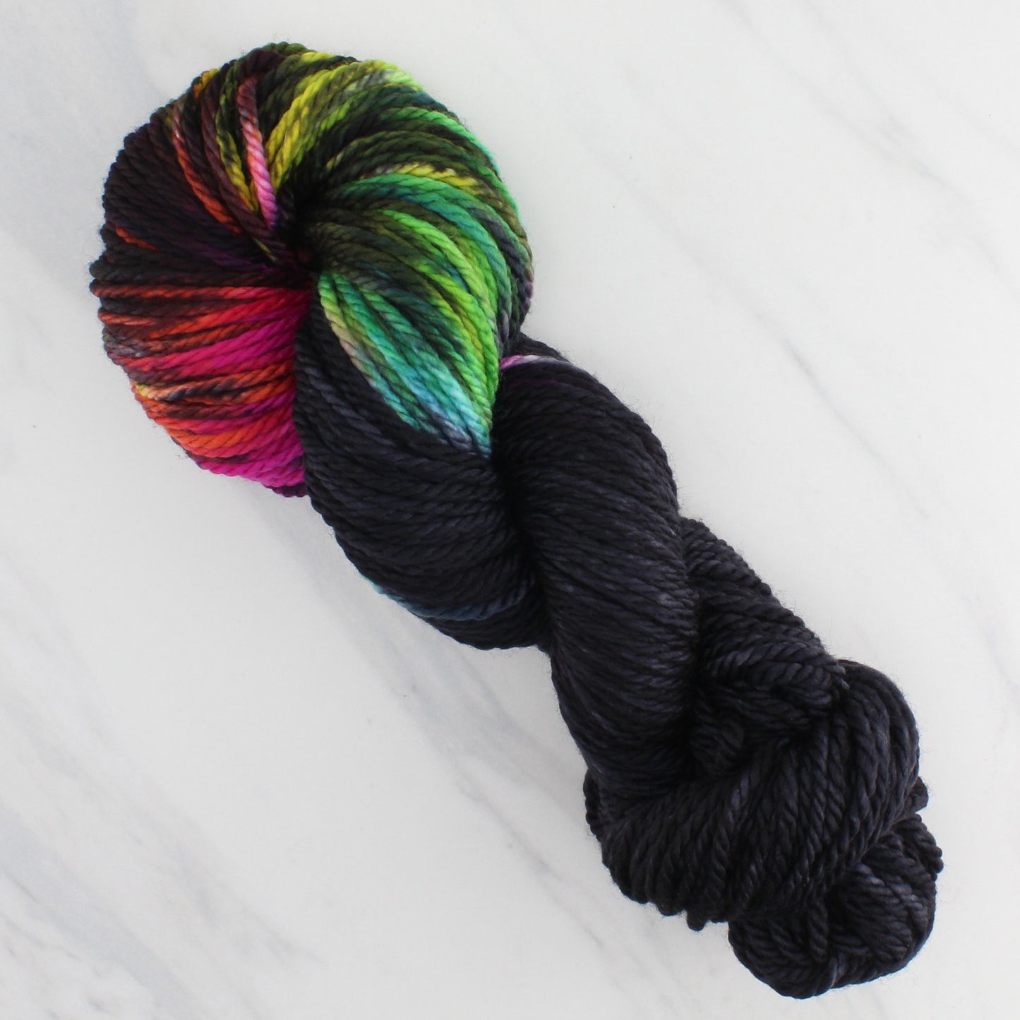 A LIGHT IN DARK PLACES Hand Dyed on Quick and Cozy Bulky - Assigned Pooling Yarn