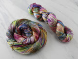 AFREMOV'S FAREWELL TO ANGER Indie-Dyed Yarn on Diamond Silk Sock