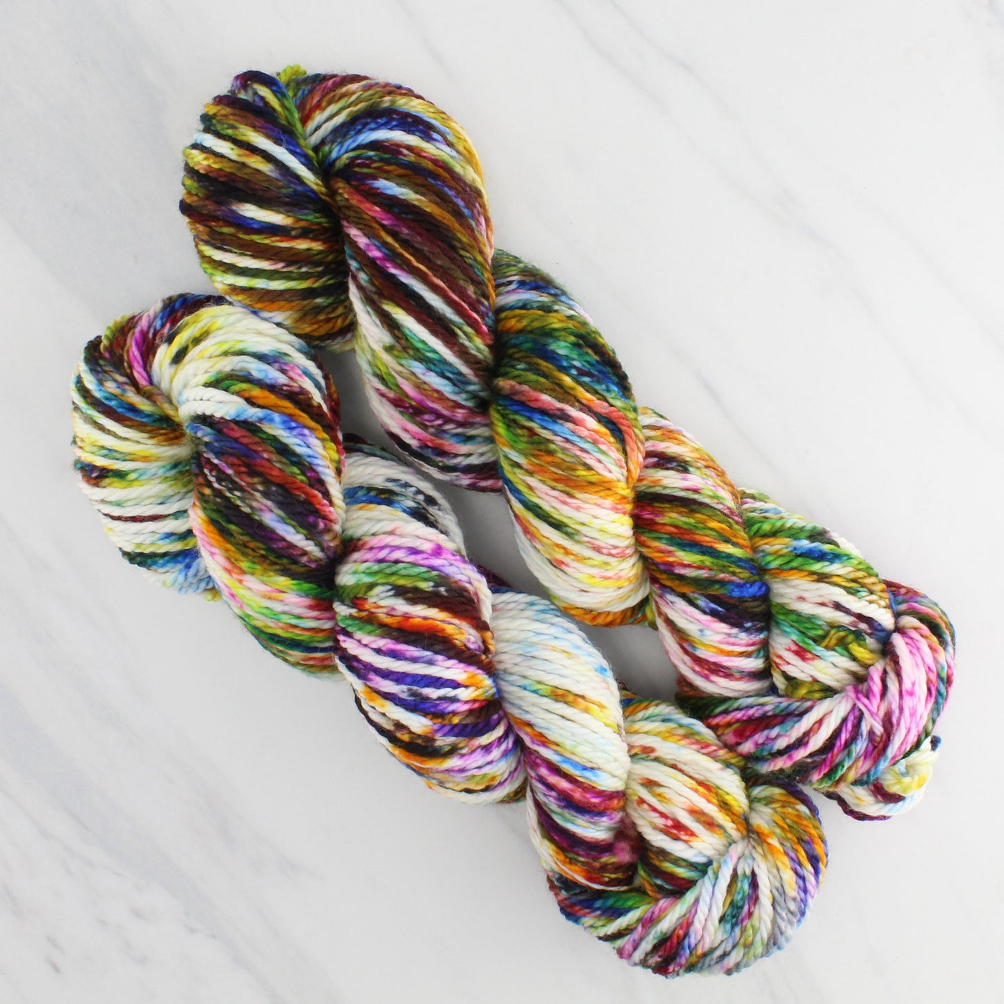 AFREMOV'S FAREWELL TO ANGER Hand Dyed on Quick and Cozy Bulky - Splashed & Speckled Yarn