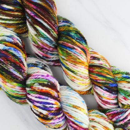 AFREMOV'S FAREWELL TO ANGER Hand Dyed on Quick and Cozy Bulky - Splashed & Speckled Yarn