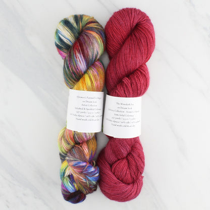 DOUBLE GRADIENT BOOMERANG CROCHET SHAWL SET - Dyed to Order
